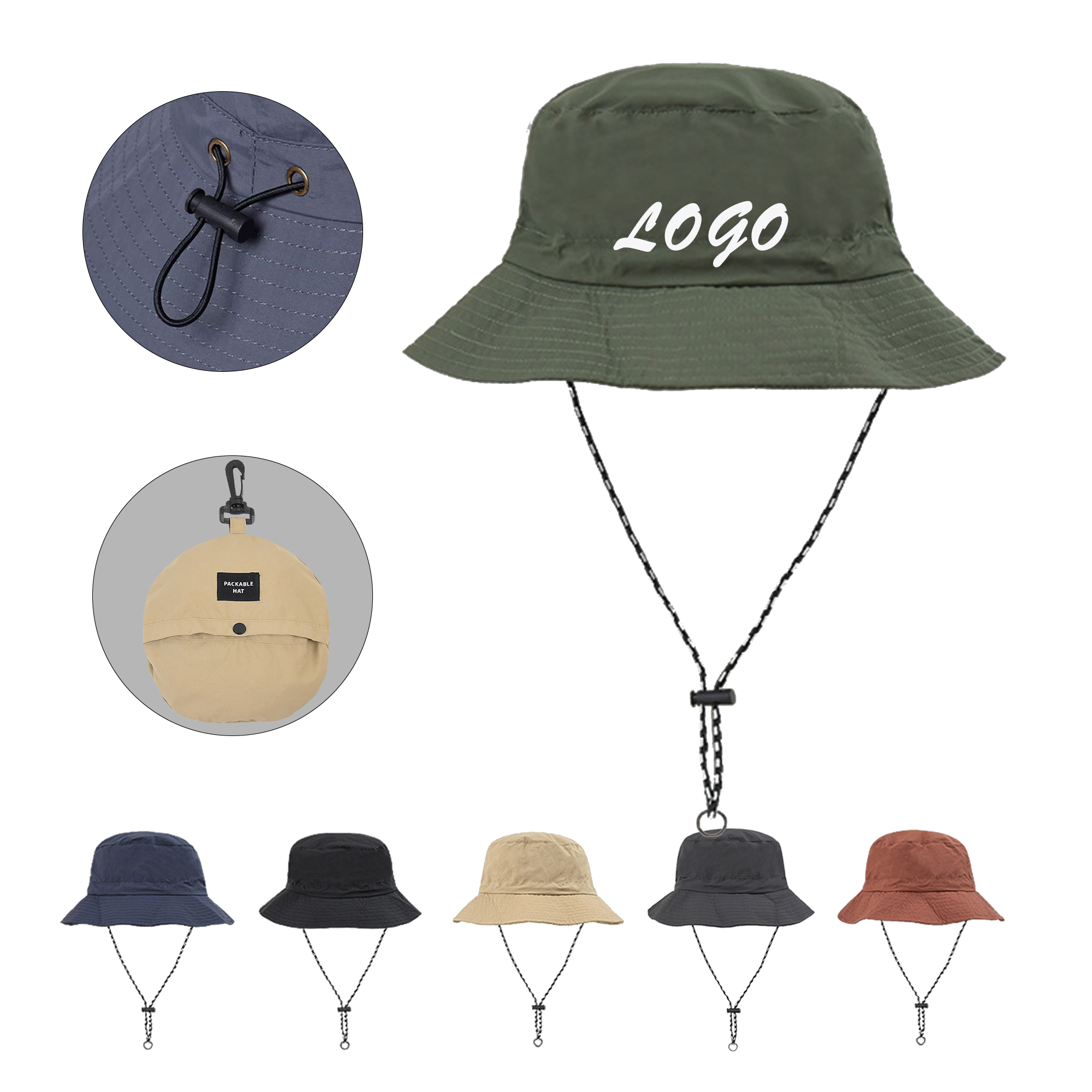 Adjustable Waterproof Quick-drying Bucket Hat 4