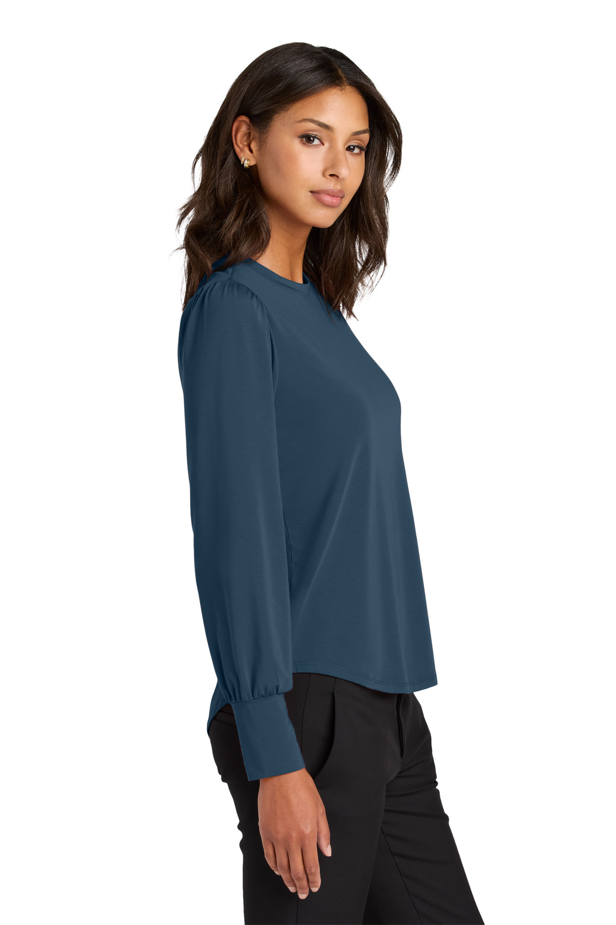 Mercer+Mettle Women's Stretch Jersey Long Sleeve Blouson Top MM1019 42