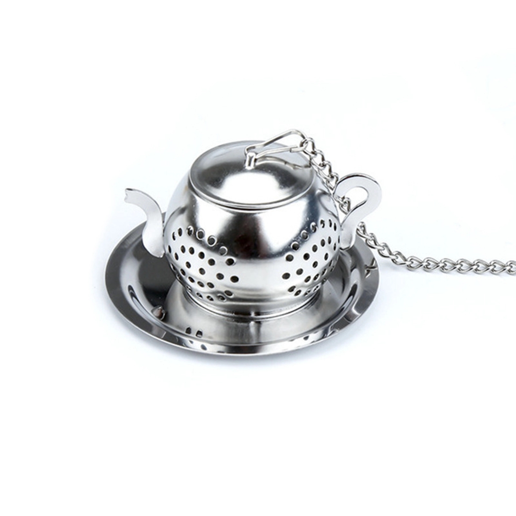 Stainless Steel Teapot Shape Tea Leaf Infuser 12