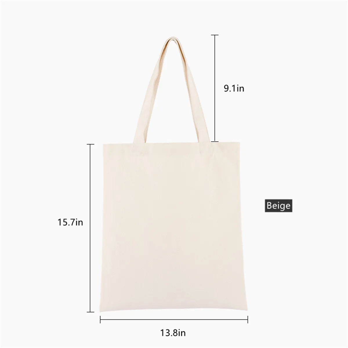 Natural Cotton Cloth Tote Bags 13.4x15.7in 2