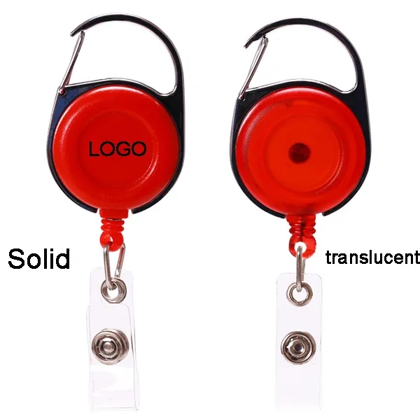 Retractable Carabiner Round Badge Reel 10