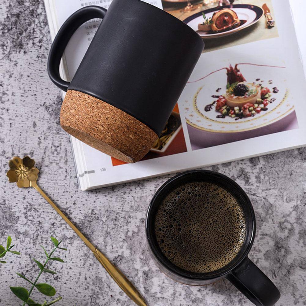 Ceramic Cork Bottom Mug with Lid 7