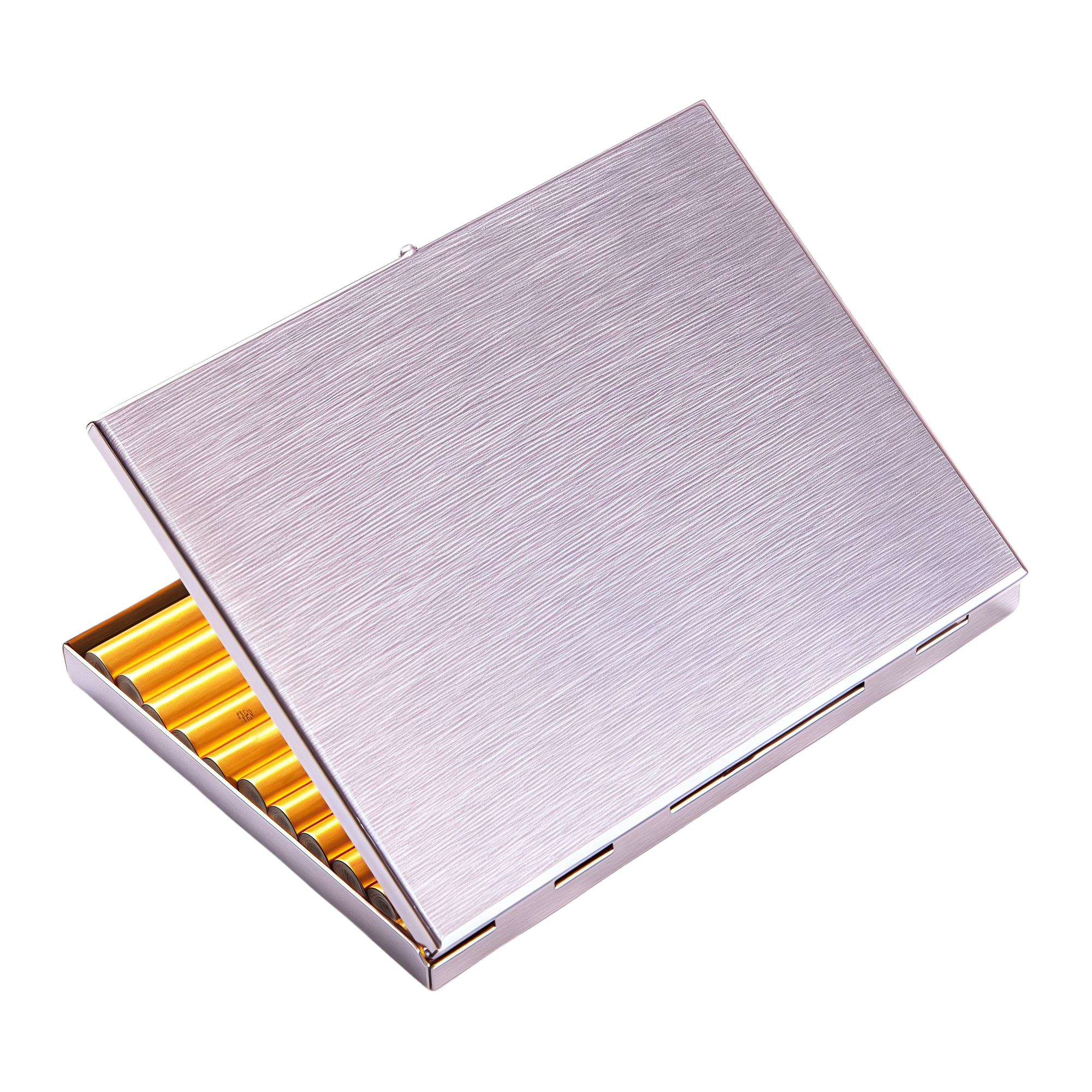 Premium Stainless Steel Slim Flip Top Cigarette Case - Moisture Proof 2