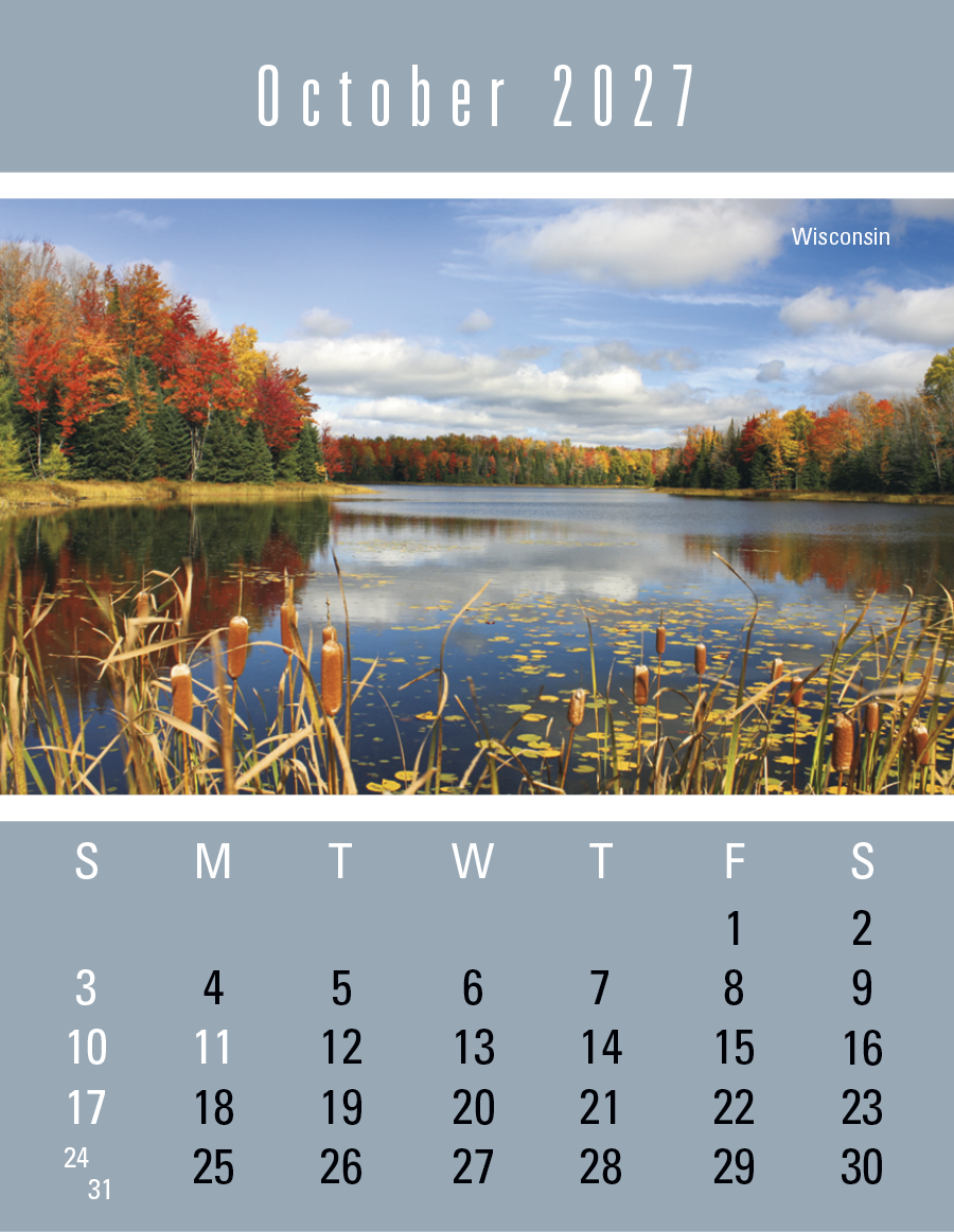Triumph® Calendars Press-N-Stick Scenic Calendar 14