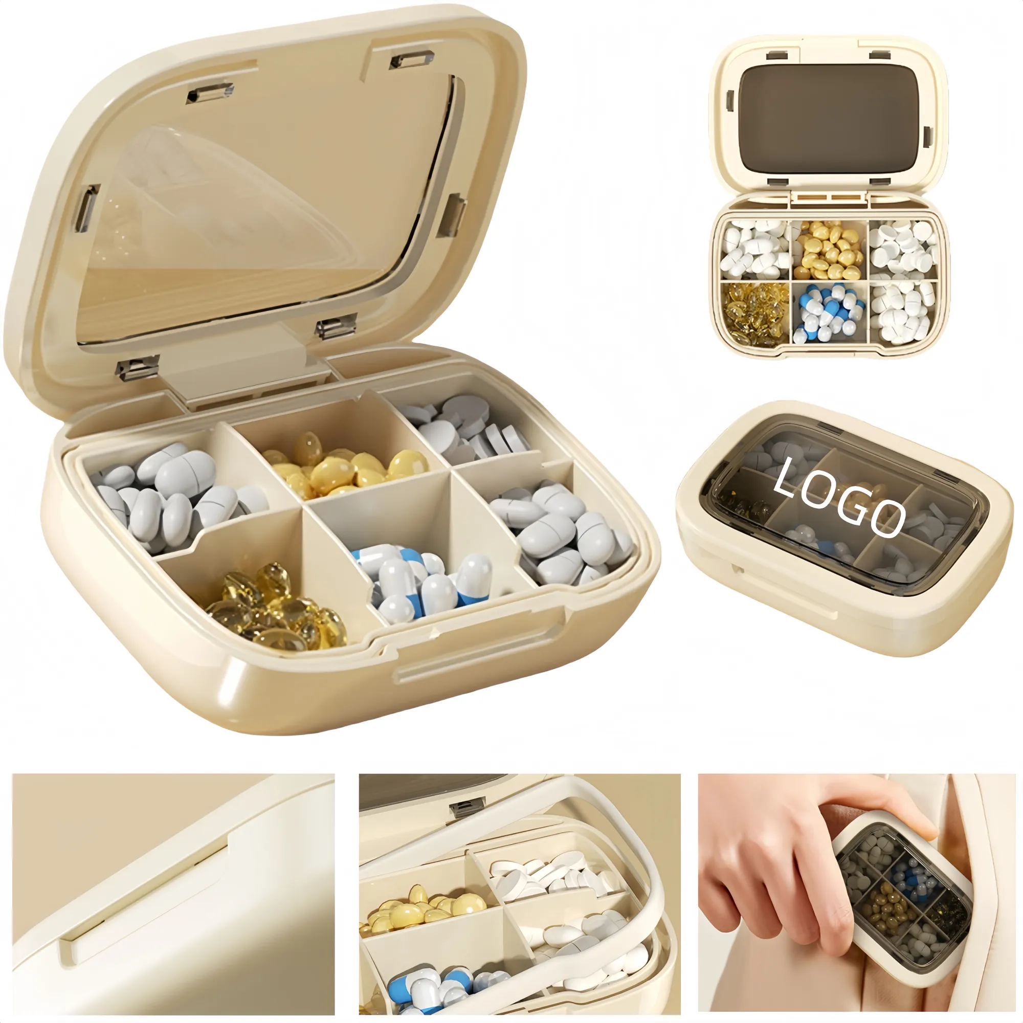 6-Cell Mini Portable Medicine Box 2