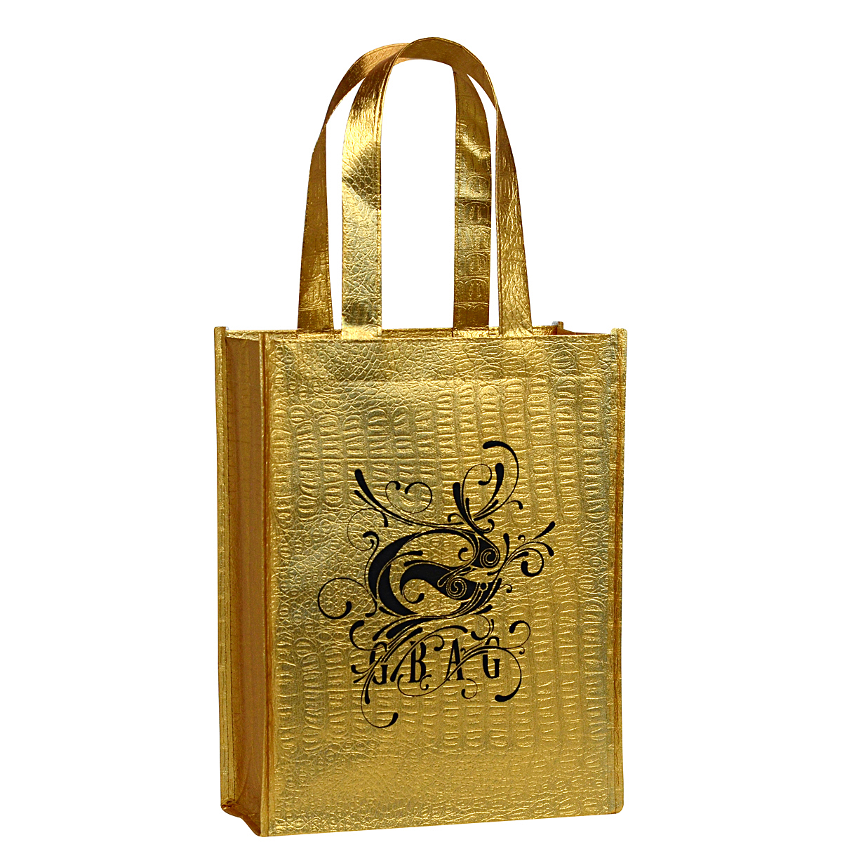 Textured Laminated Metallic Gift Bag 9"x12"x4.5" 1