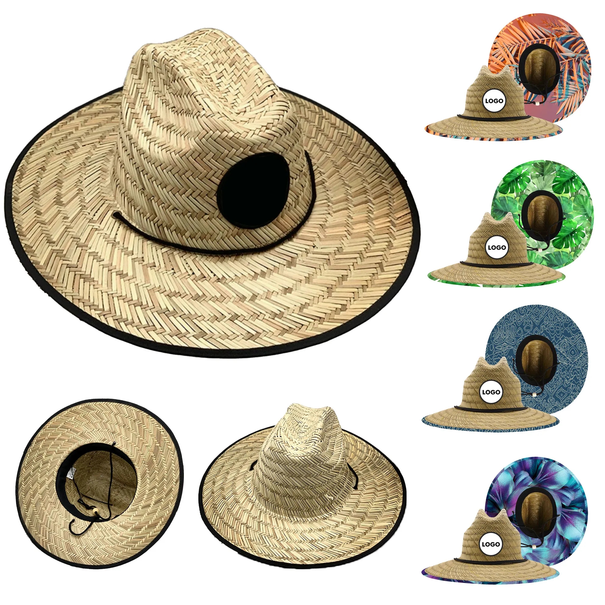 Large Birm Lifeguard Straw Hat 2