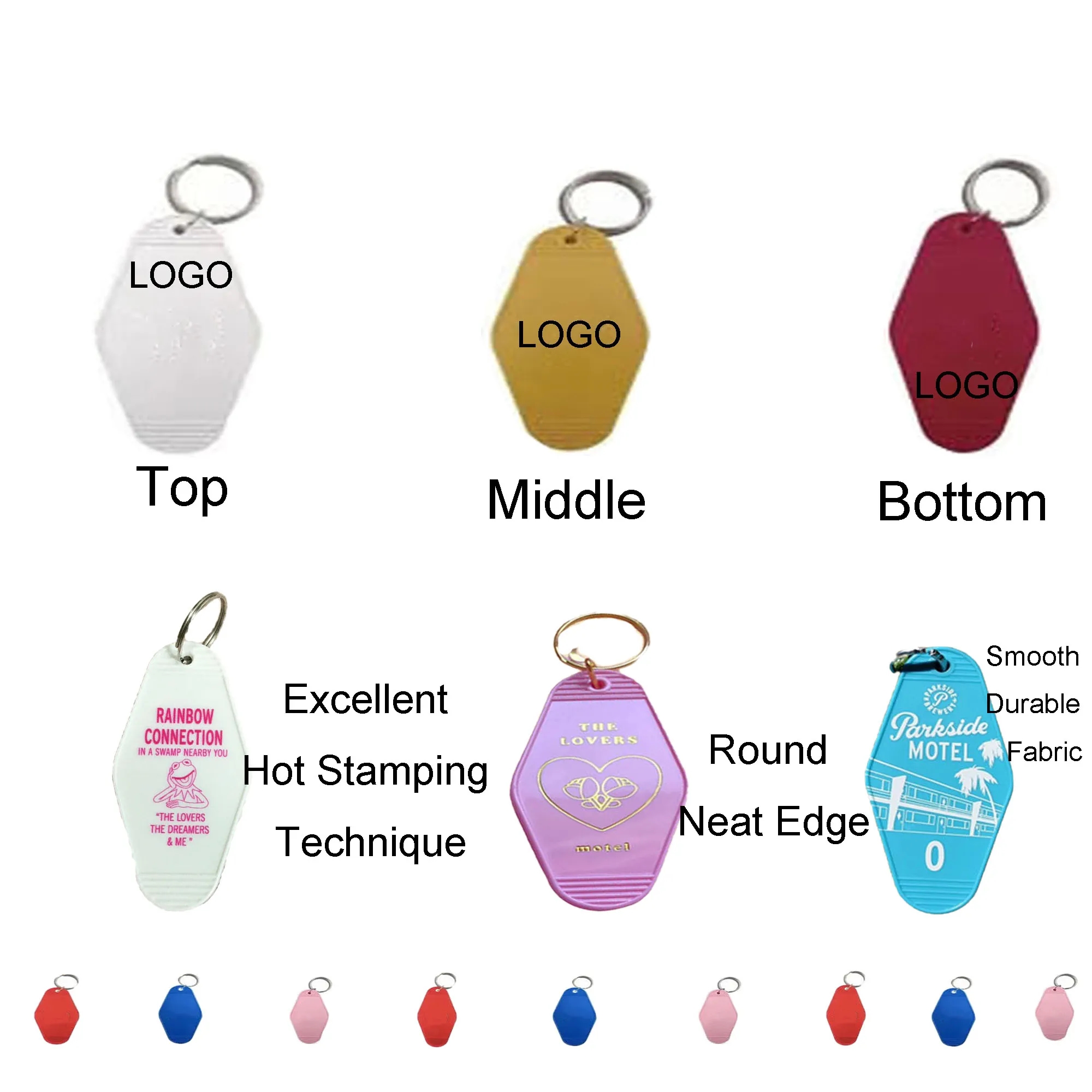 Spot Hotel Motel Keychain Full Color 2