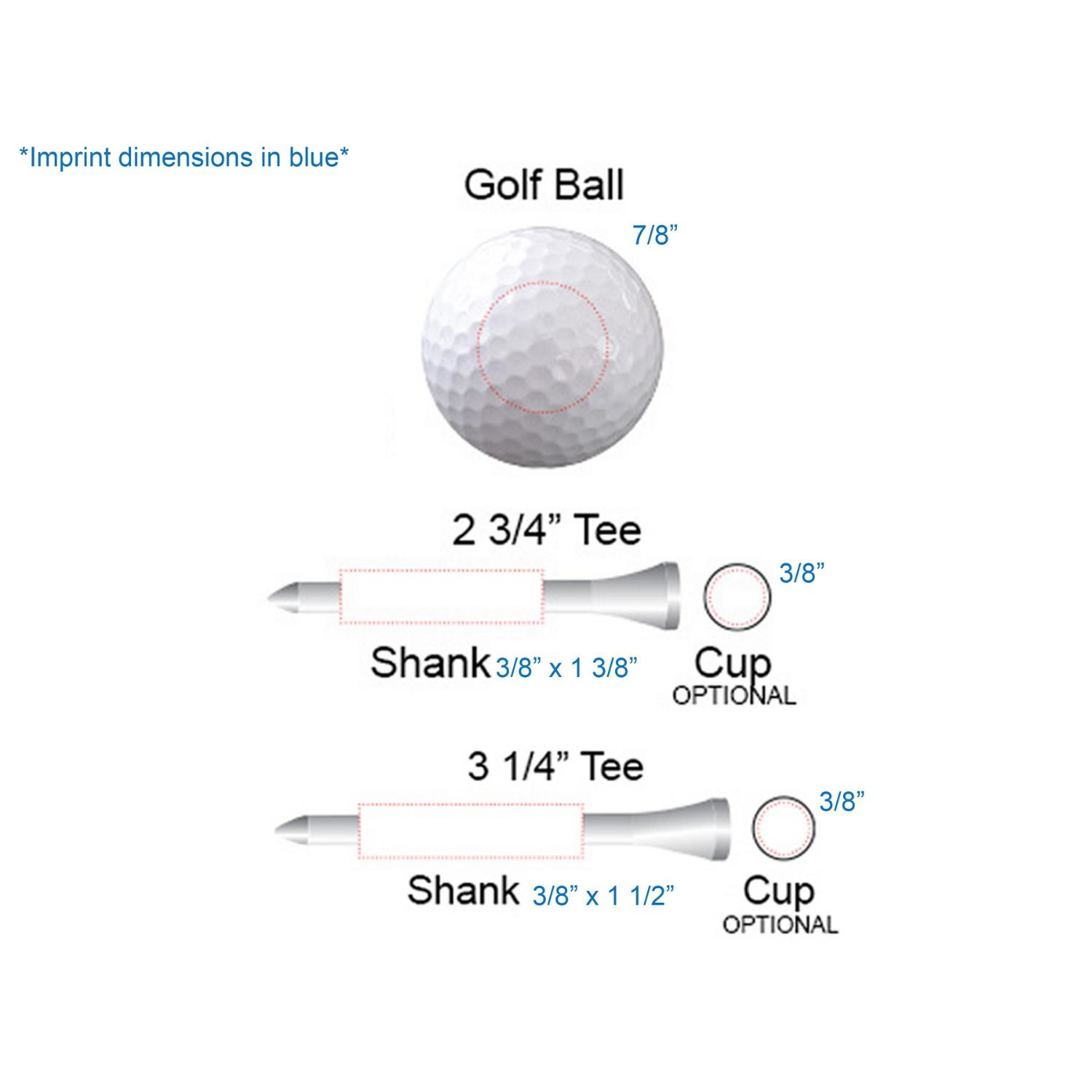 Custom 3 Ball Tournament Pack w/ Golf Tees 3