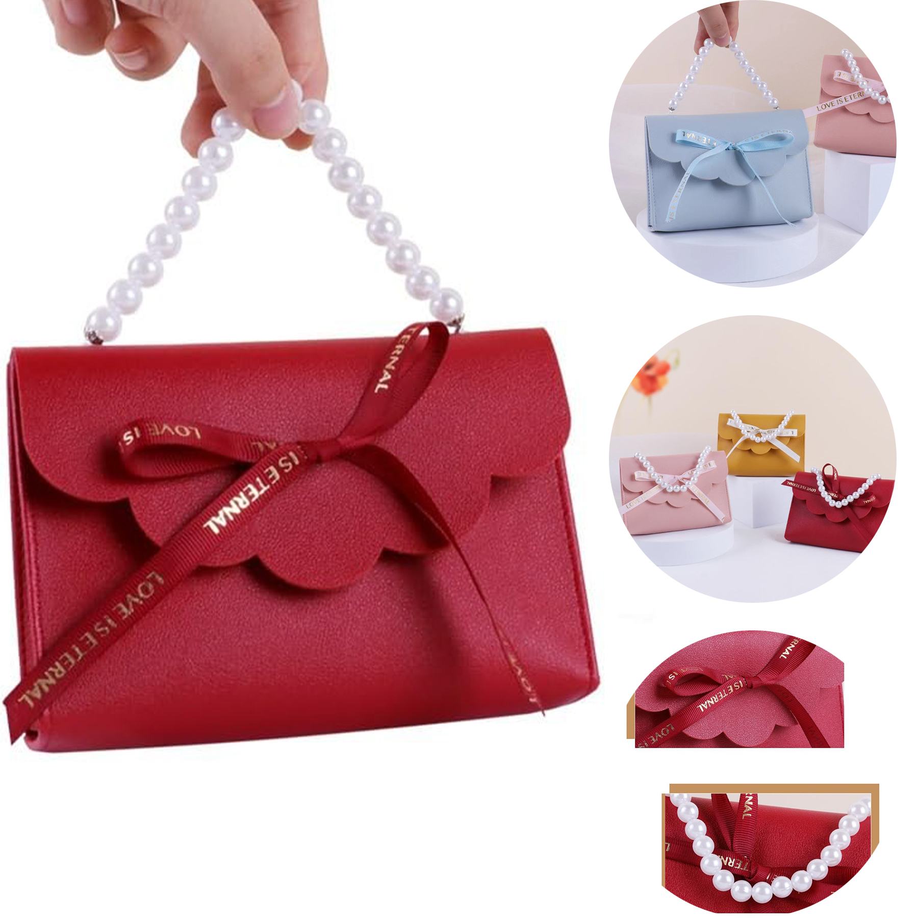 Leather Gift Bag Pearl Tote Packaging 2