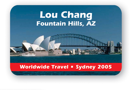 Full Color Name Badge w/ Personalization Rectangle W/Rounded Corners (2.125"X3.375")