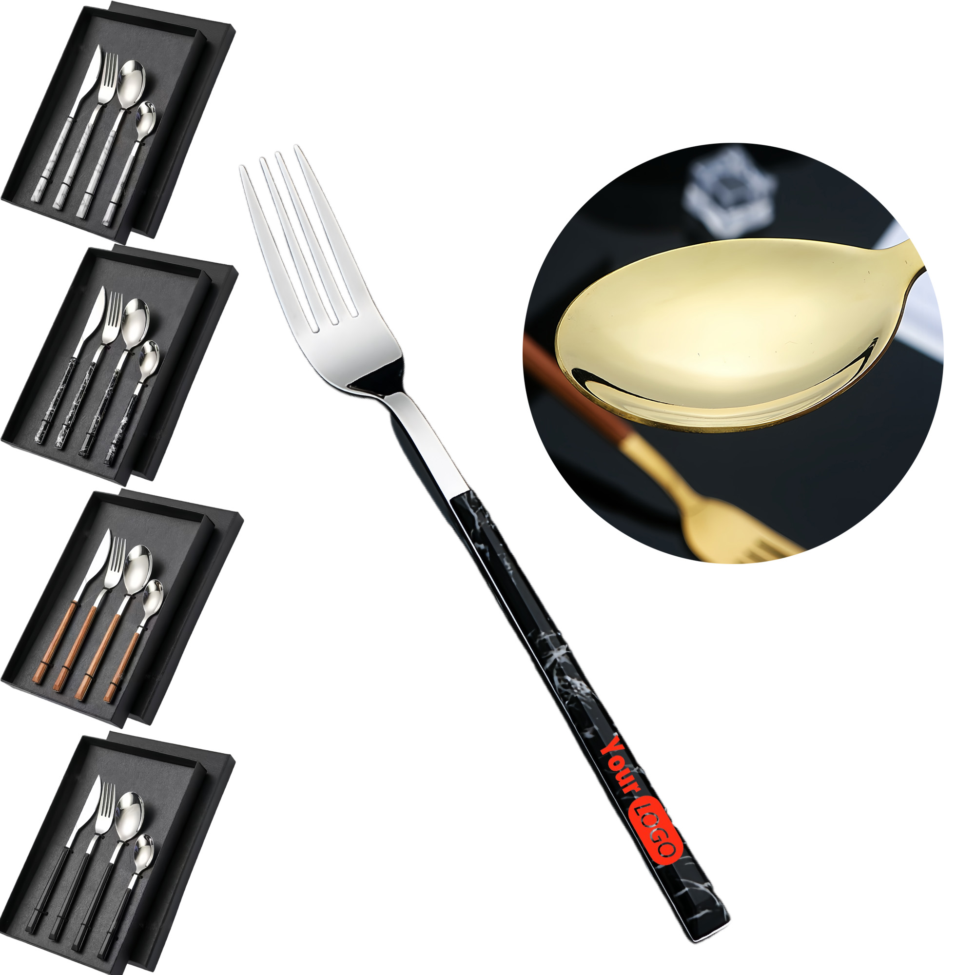 Stainless Steel Cutlery Four-Piece Set Gift Box 6