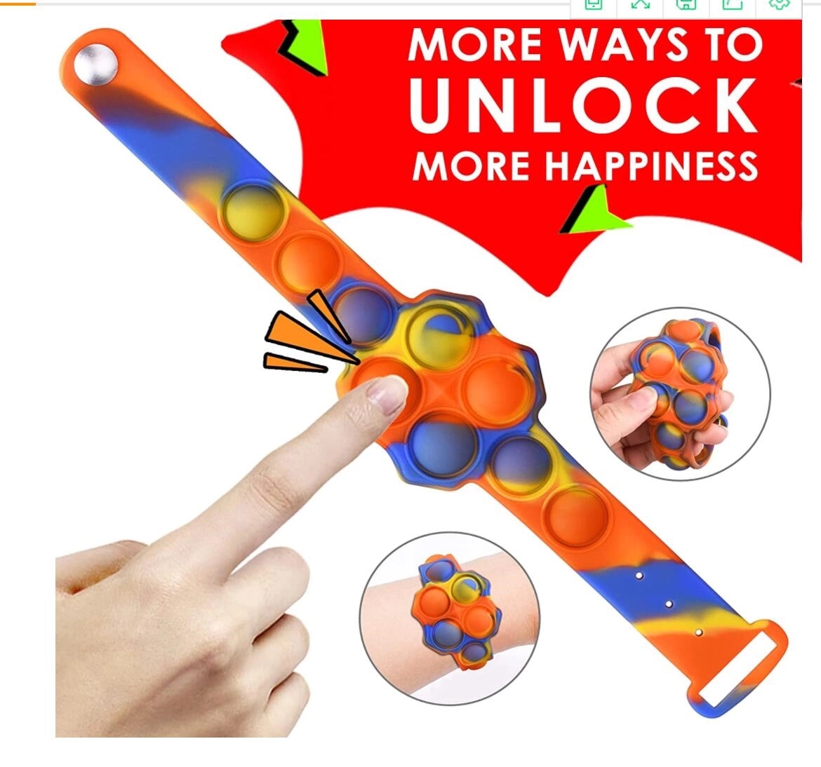 Push Pop Bubble Sensory Fidget Toy Bracelet 5