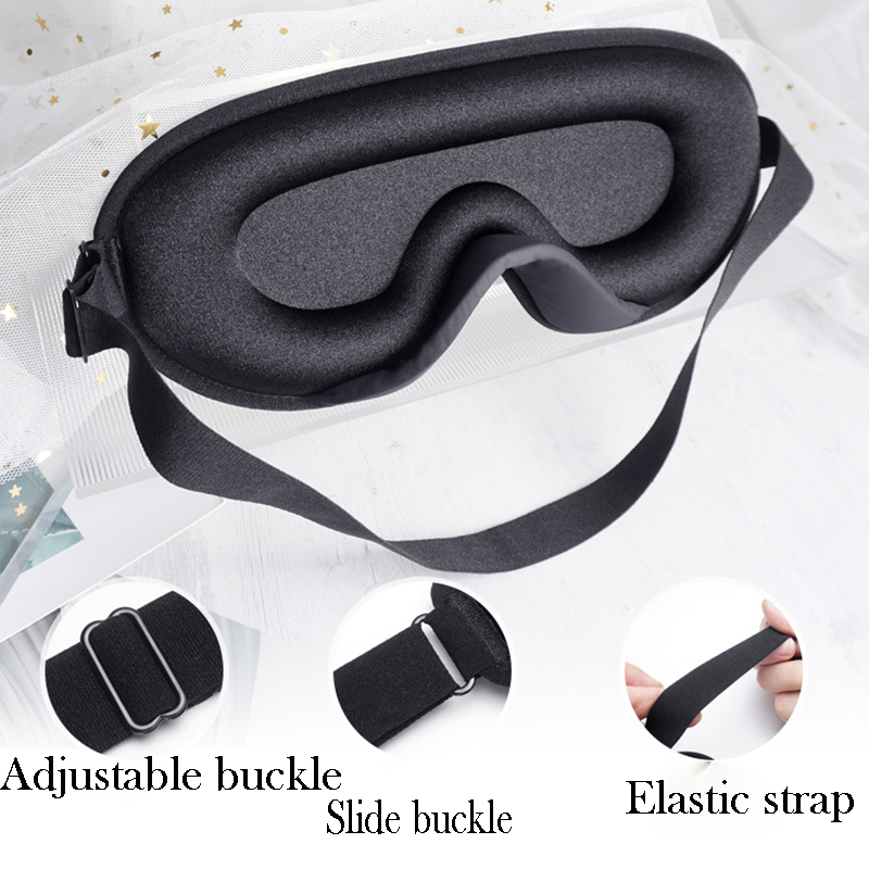 3D Contoured Cup Sleep Mask W/ Adjustable Strap 3