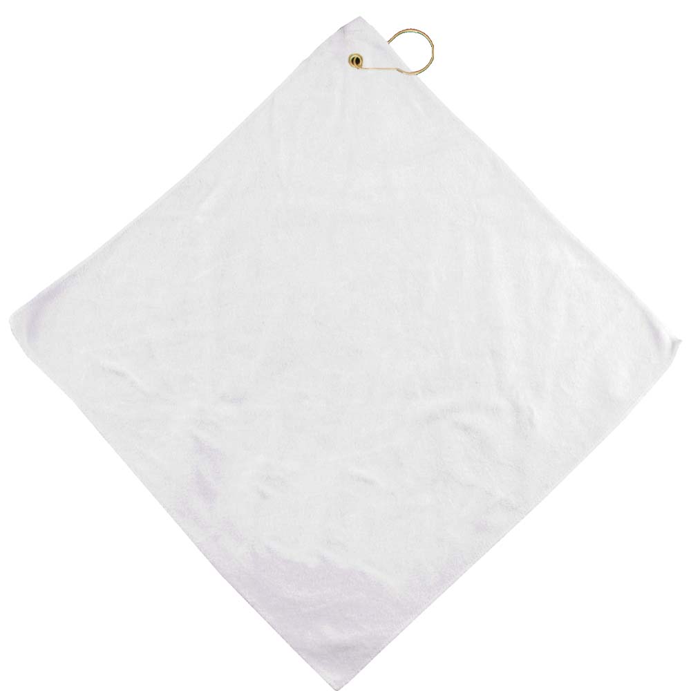16" x 16" Full Bleed Microfiber Golf Towel W/ Hook & Grommet 3
