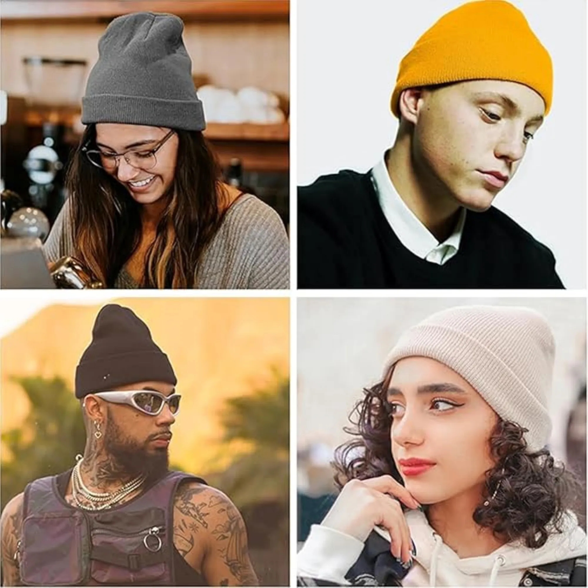 Warm Acrylic Knit Beanie Winter Hat for Outdoor Use 1