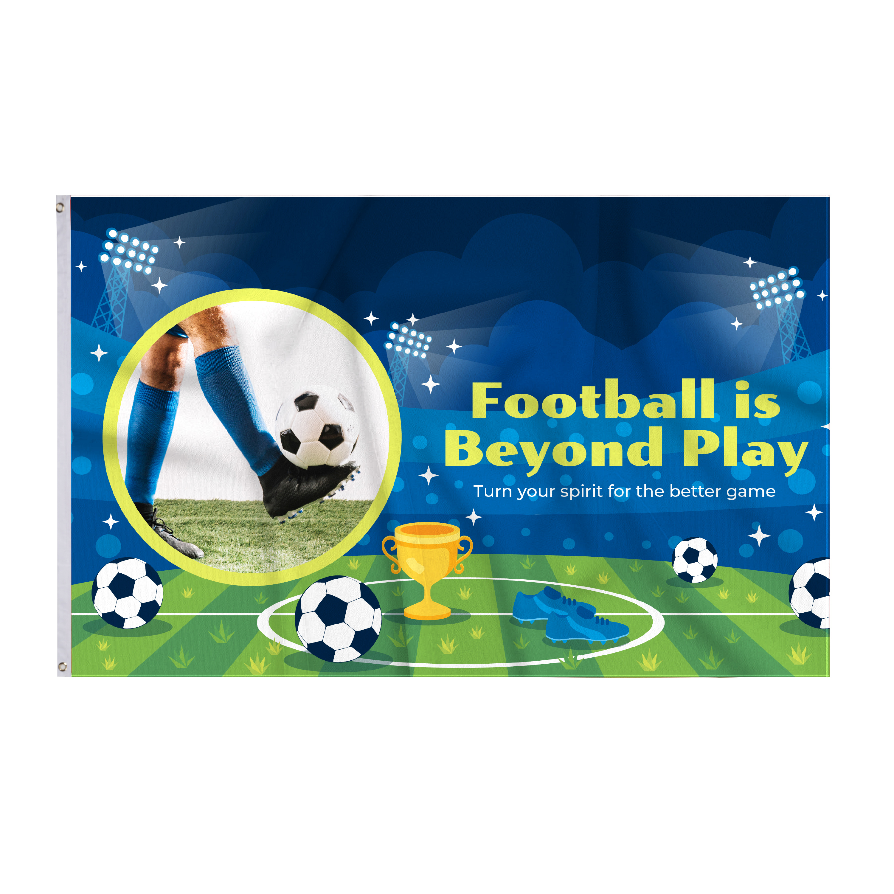 3' X 5' Single Sided Polyester Flag 1
