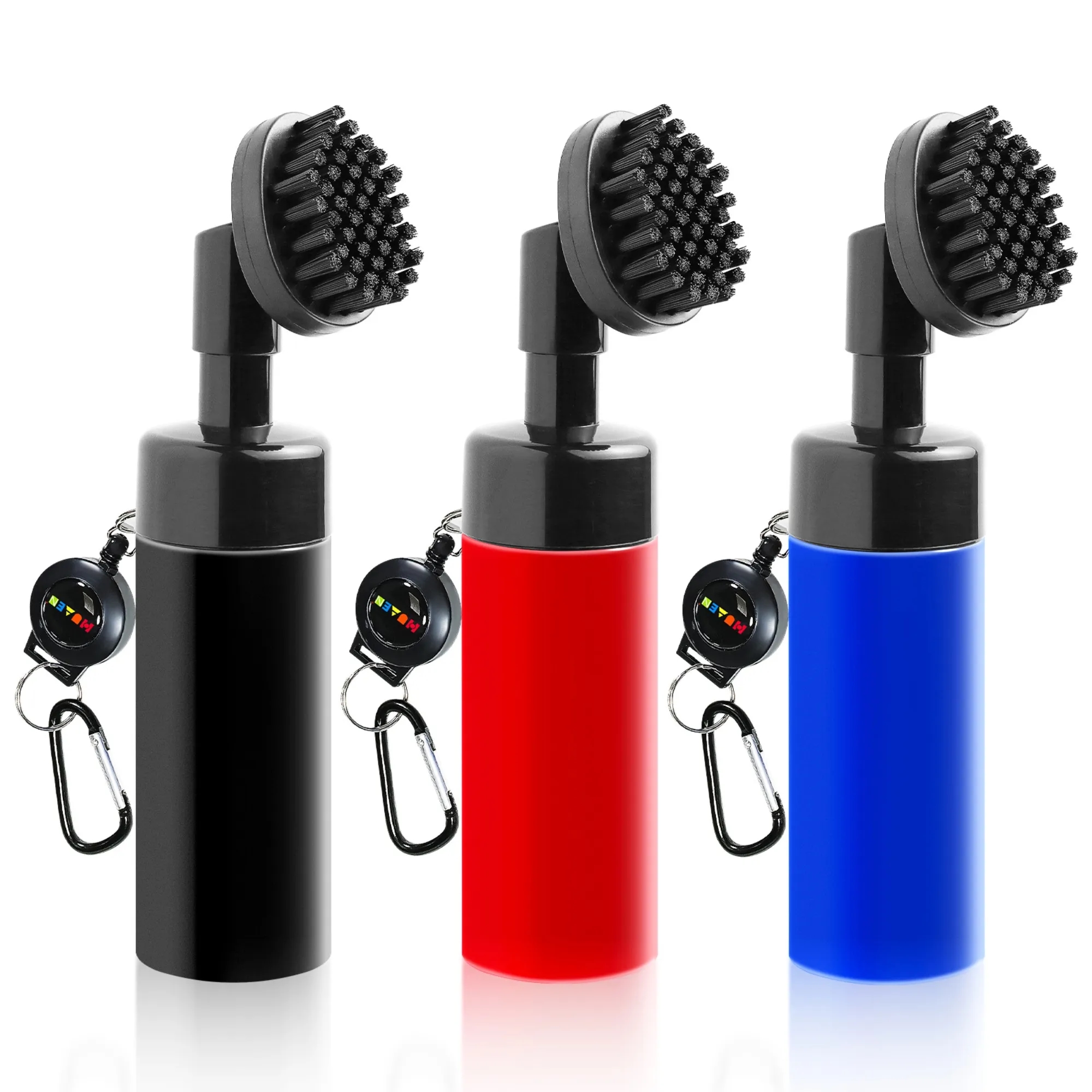 Golf Club Spray Cleaning Brush With Carabiner 2