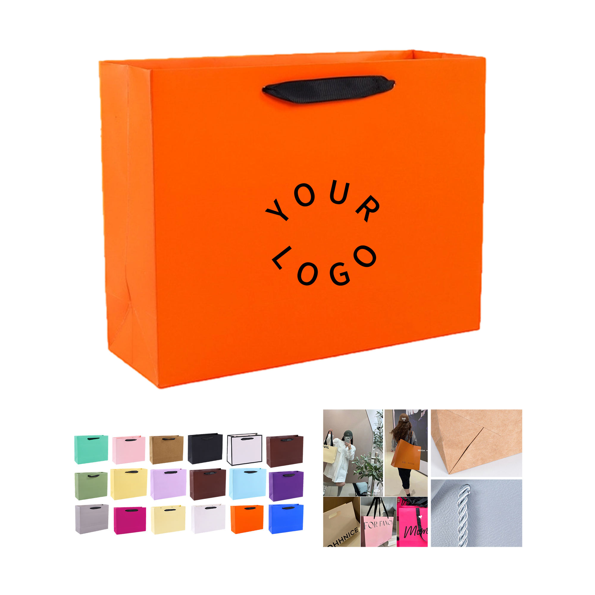 Kraft Paper Gift Bag With Handle For Packaging And Shopping 7