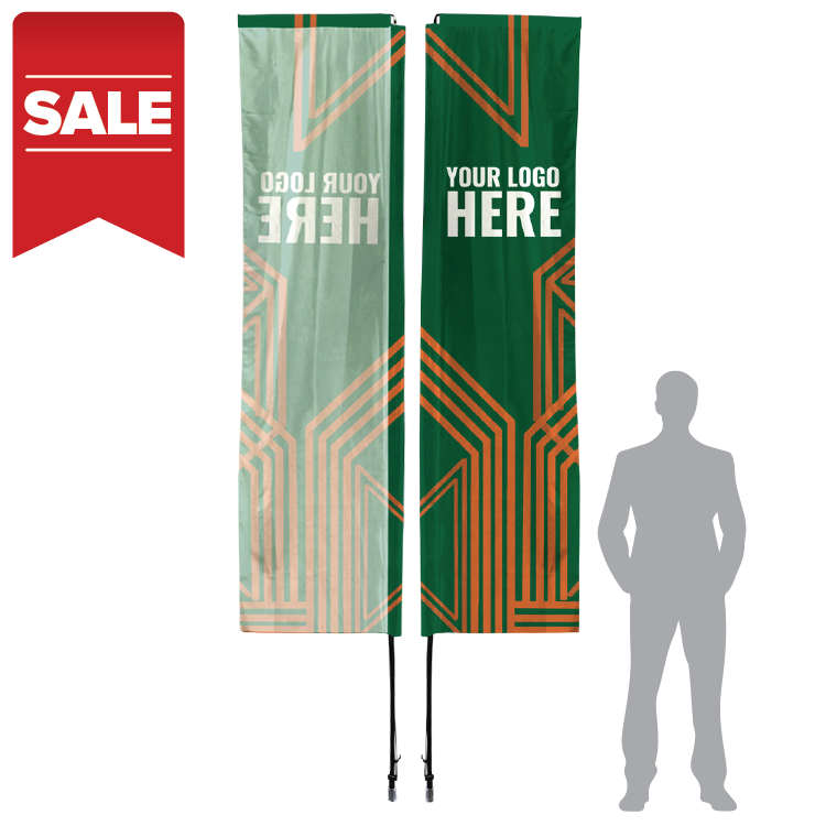 SPECIAL SALE Printed Banner Flag w/ Heavy Duty Pole 7' / 10' / 13'