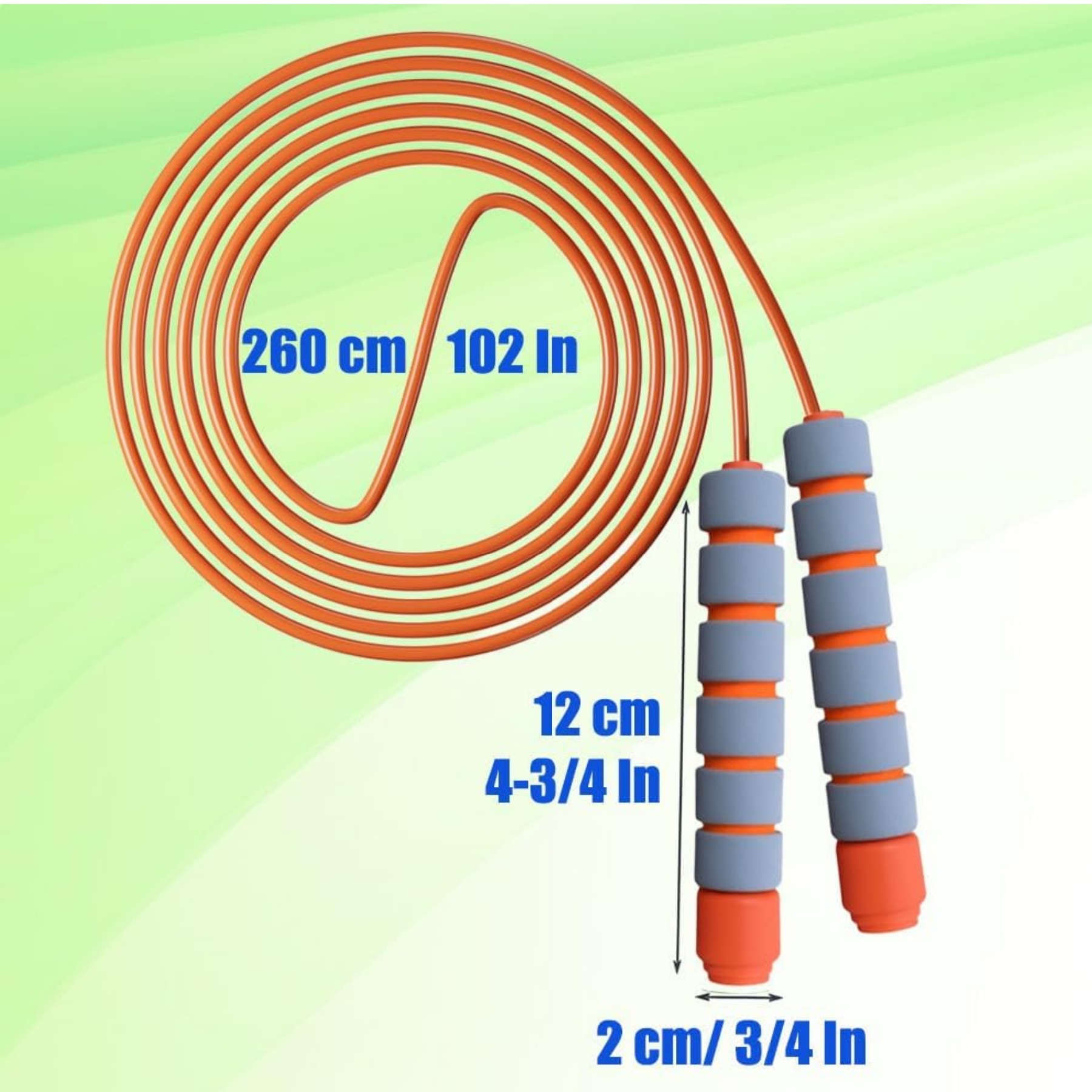 Adjustable Soft Skipping Rope with Foam Handles 2