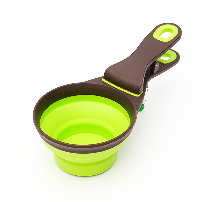 4/8/16Oz. Multifunctional Foldable Pet Spoon Silicone Bowl 2