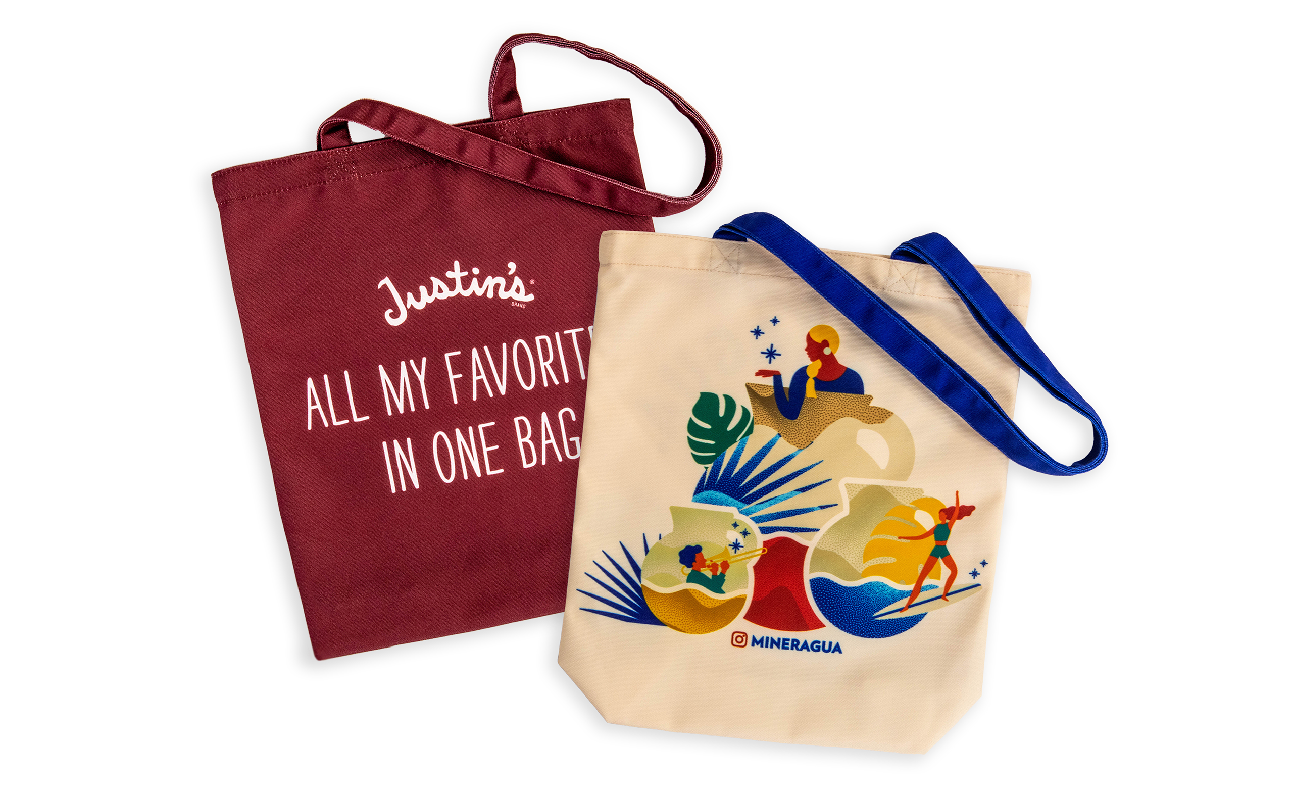 Full Color Recycled Canvas Tote - Flat