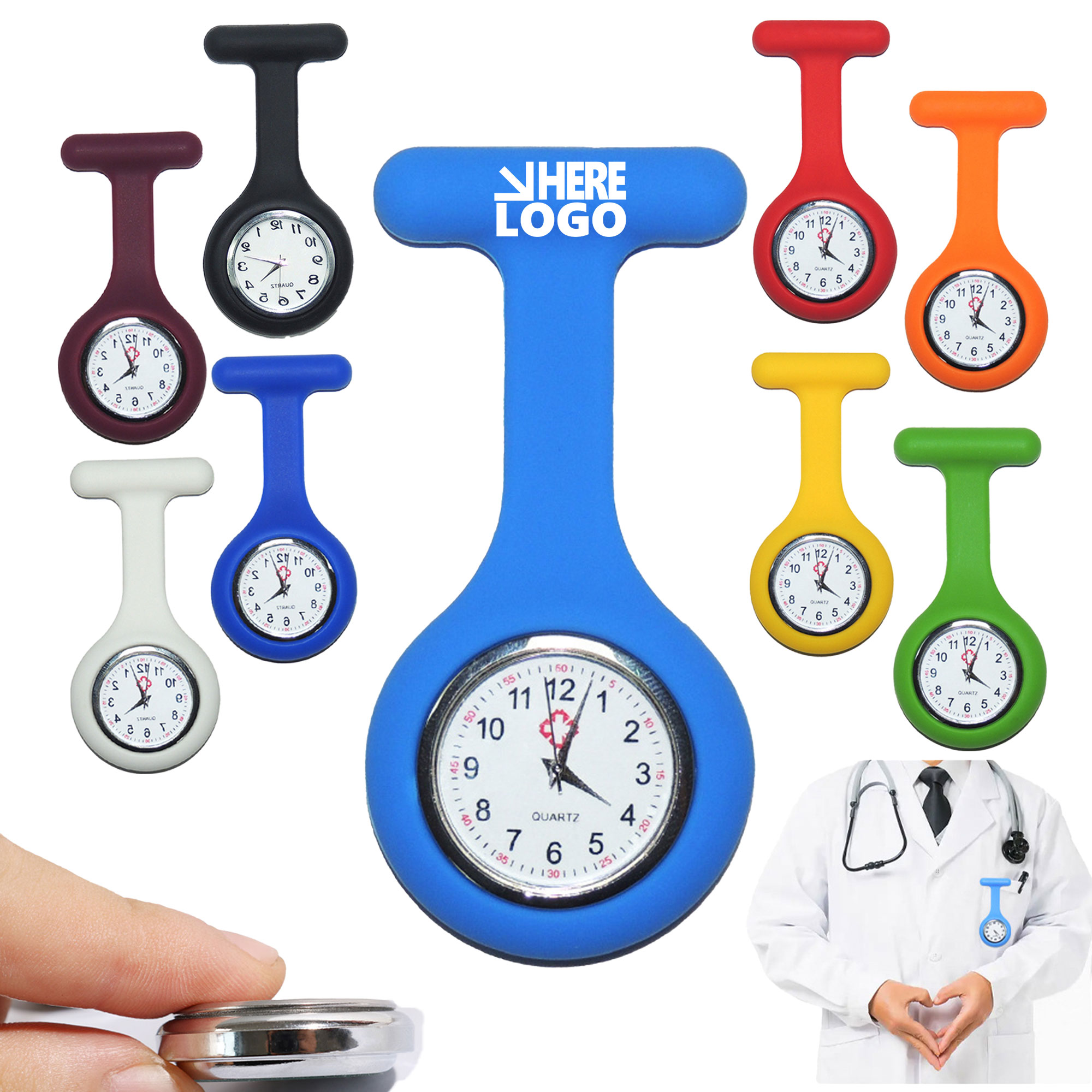 Silicone Waterproof Nurse Watch 2