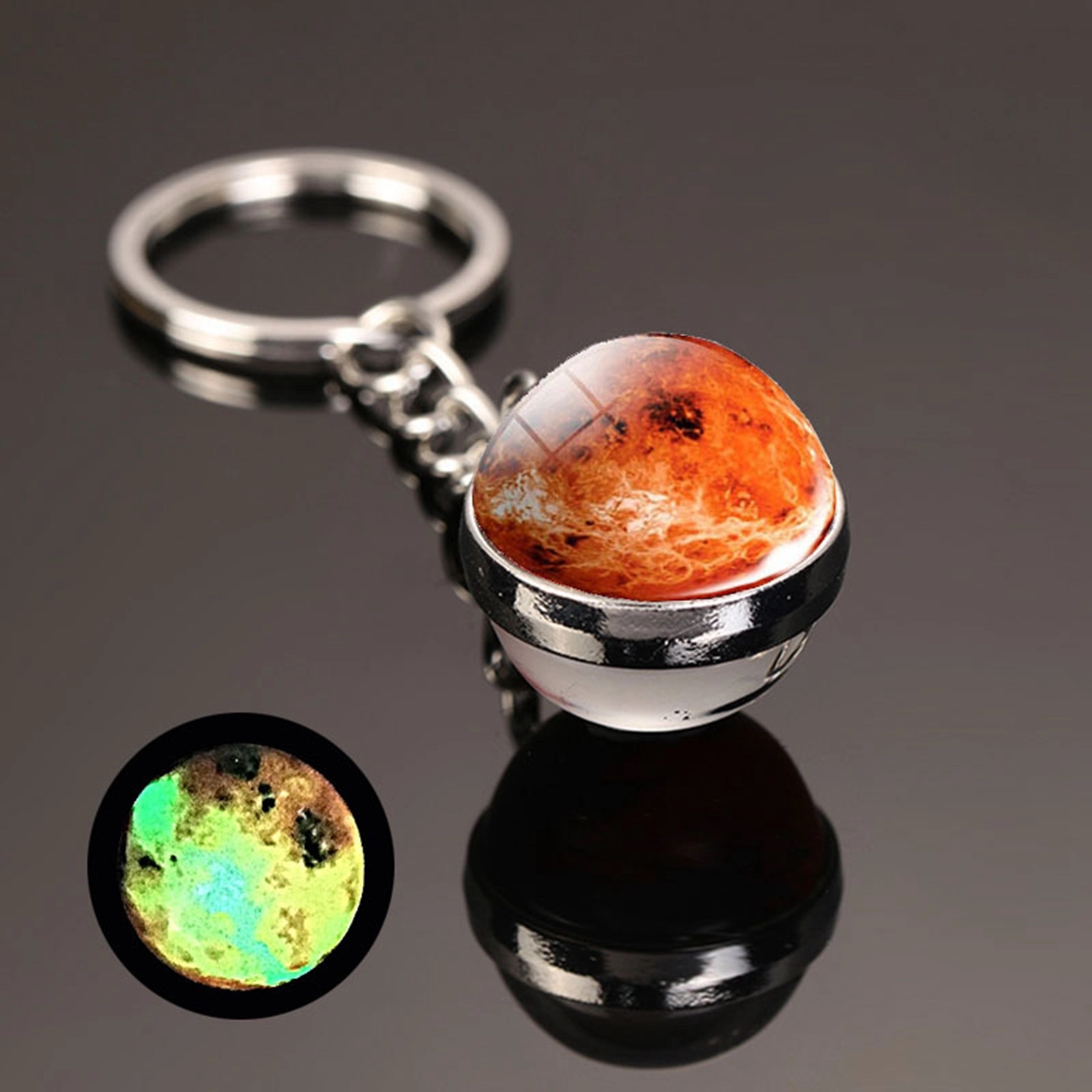 Glow in the Dark Crystal Ball Key Chain 13