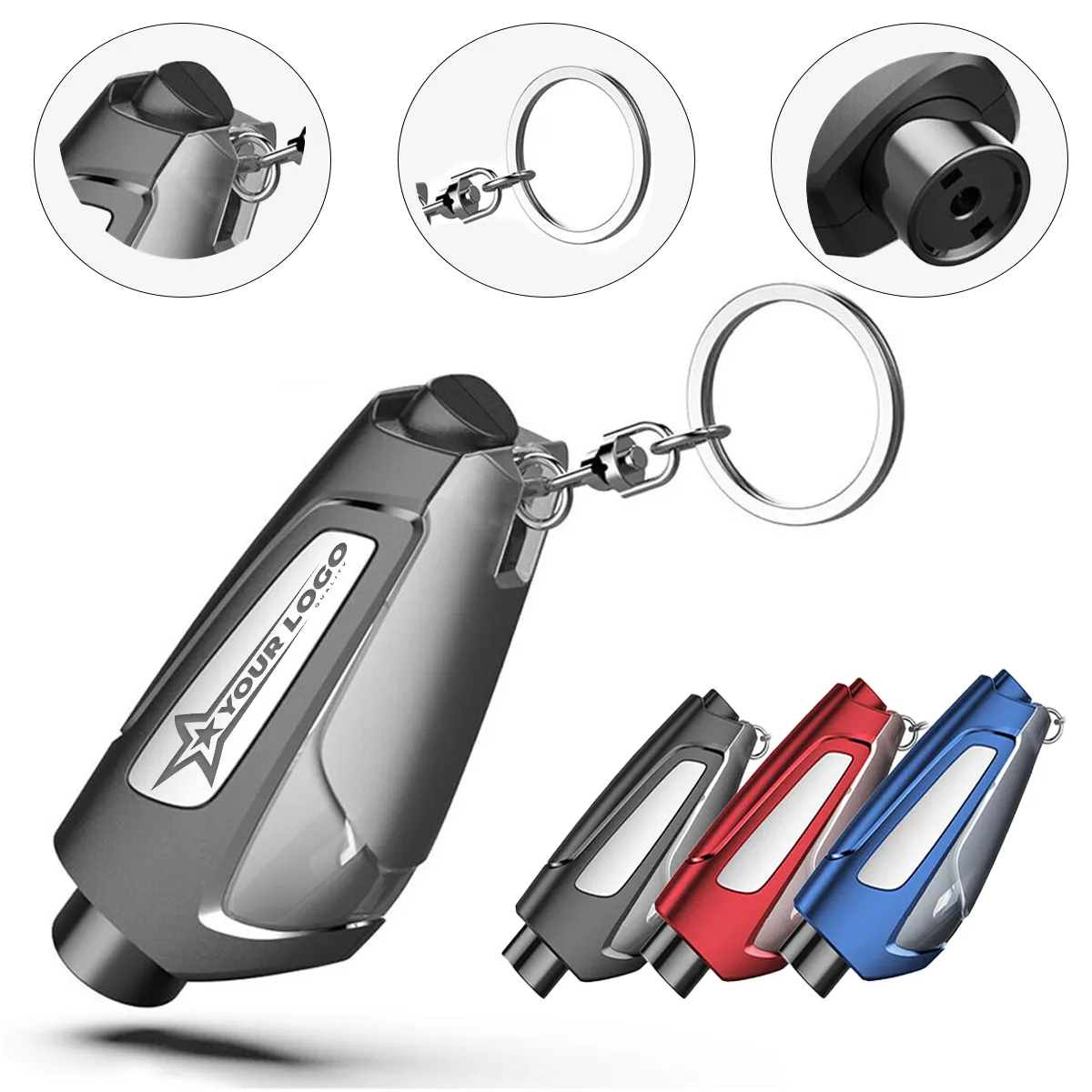 Upgrade Mini Durable Car Broken Window Hammer Key-Chain 2