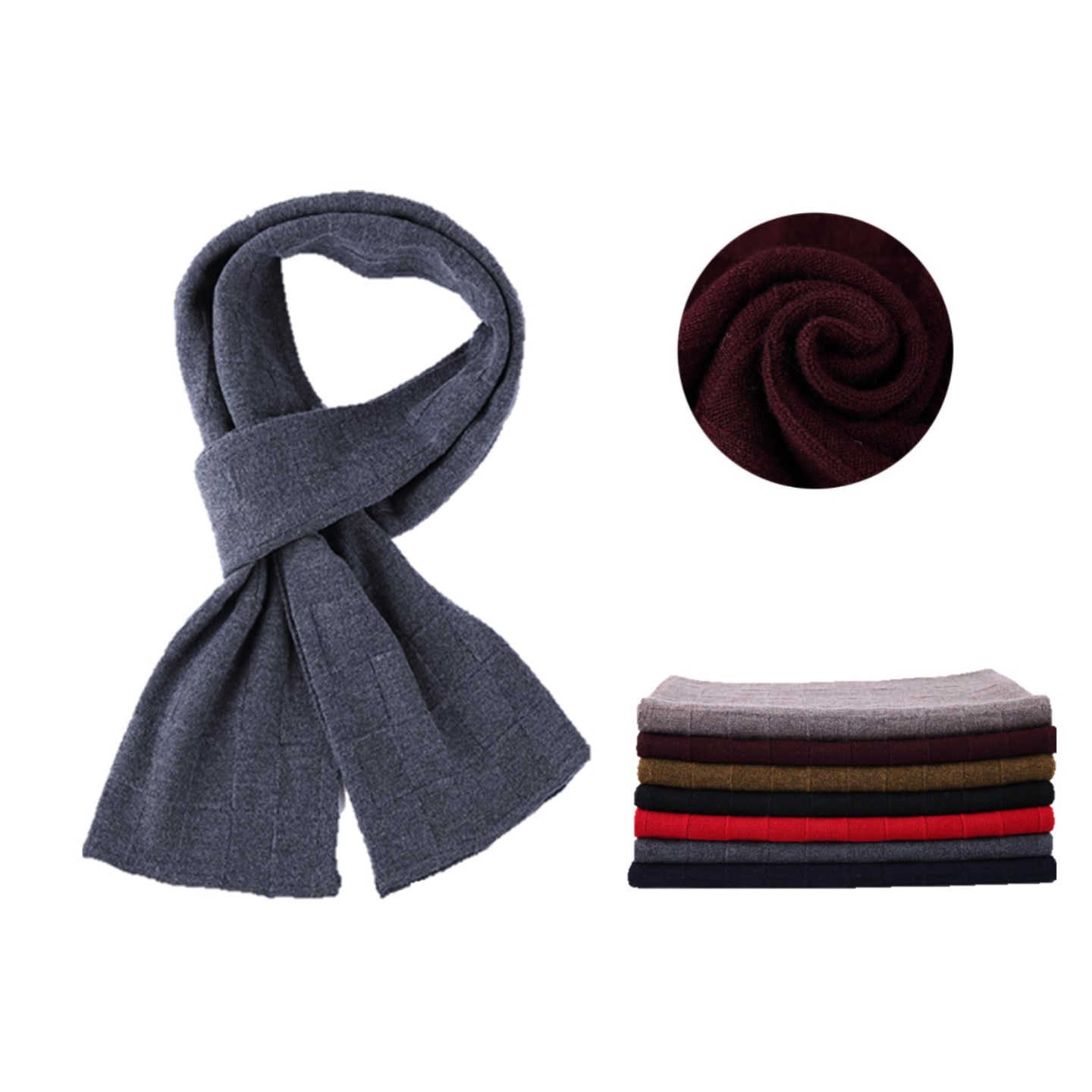 Check Pattern Australia Merino Scarf 3