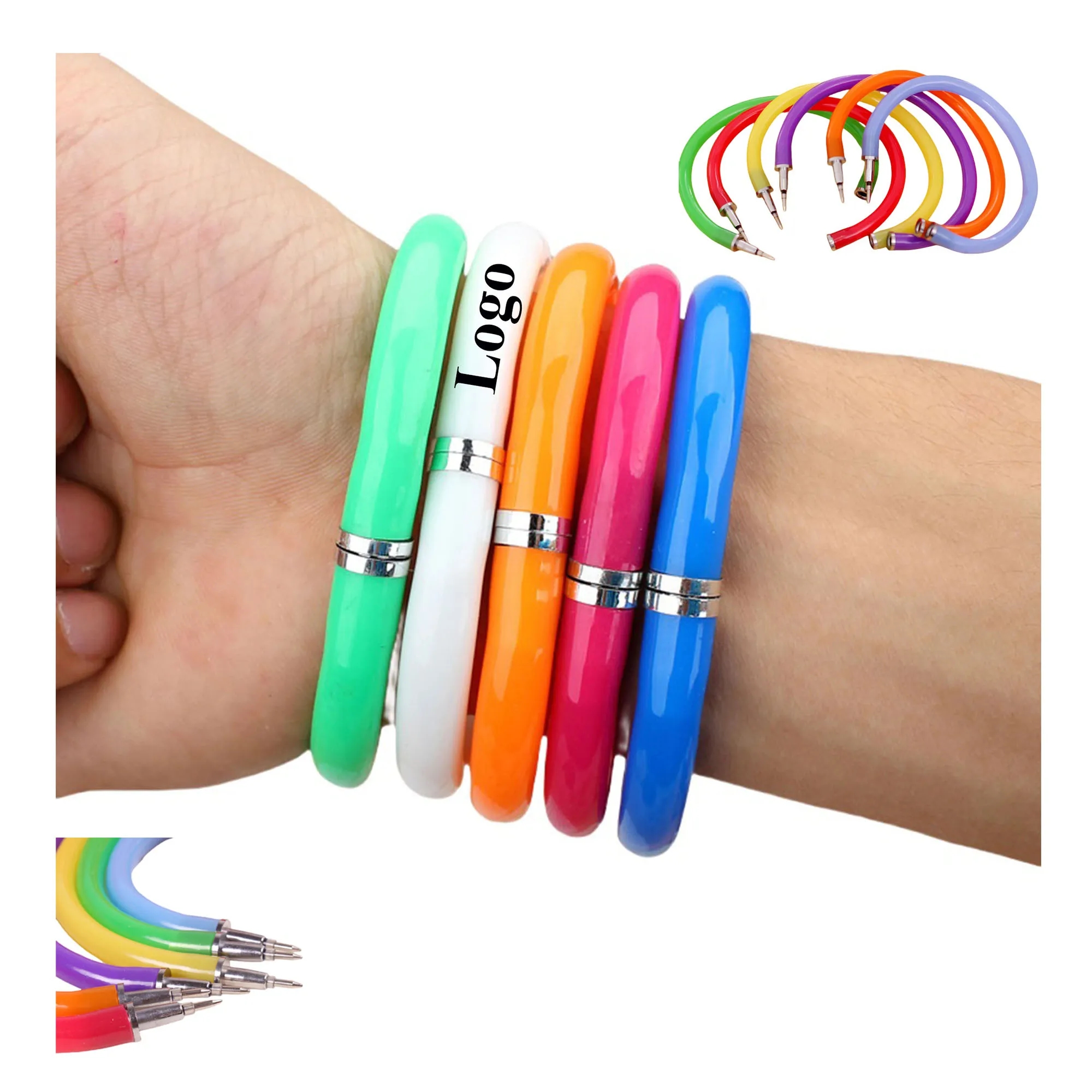 Curved Plastic Bracelet Pen