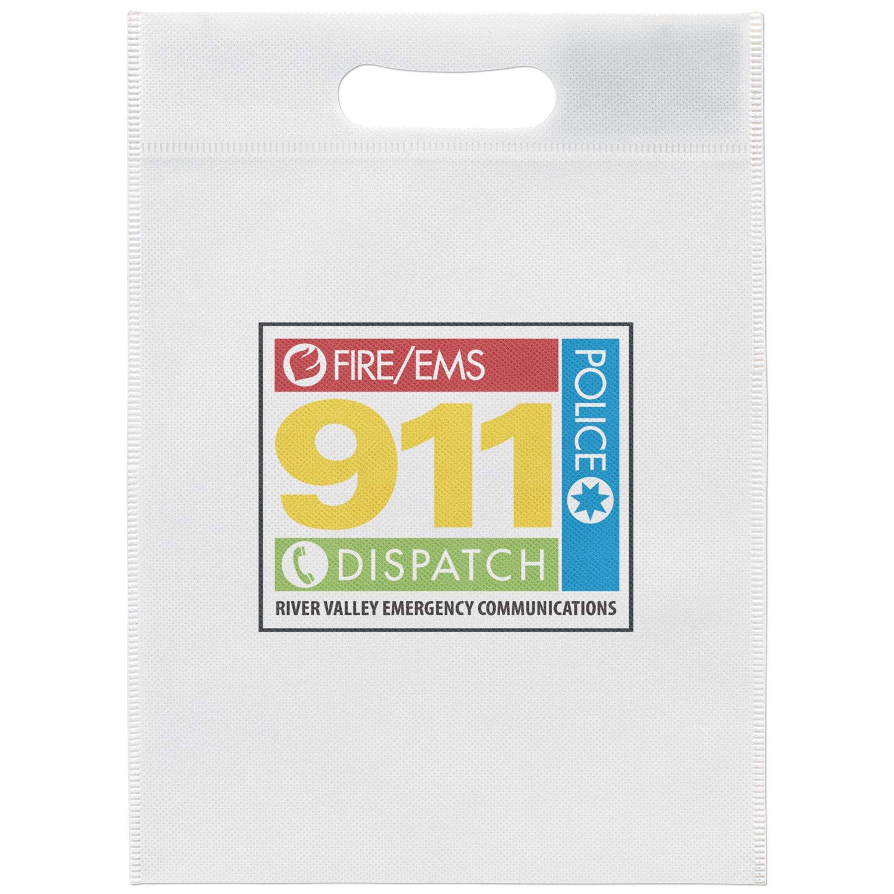 10W x 14H - Non-Woven Die Cut Bag - Dynamic Color