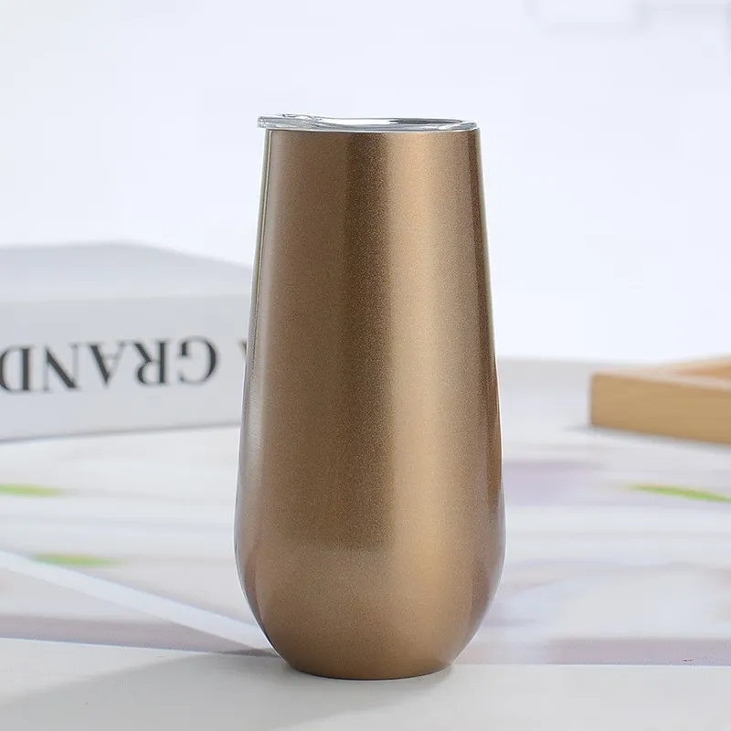 Stemless Double Insulated Champagne Flute Wine Tumbler 8