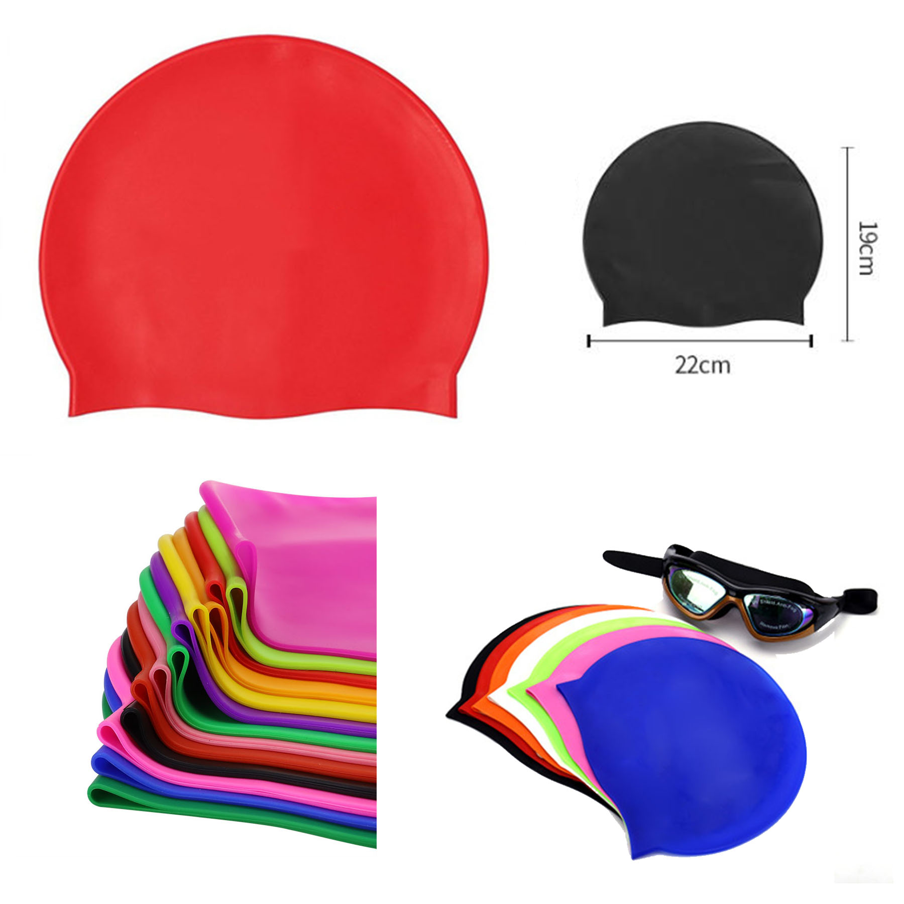 Silicone WaterproofAdult Swimming Cap 2