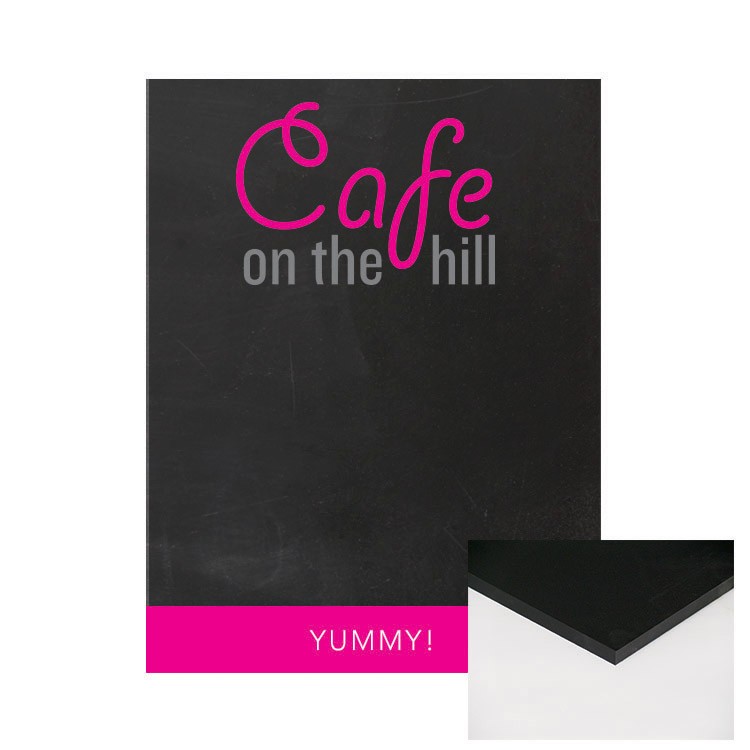 1/2" Frameless Wall Chalkboard 12"w x 18"h