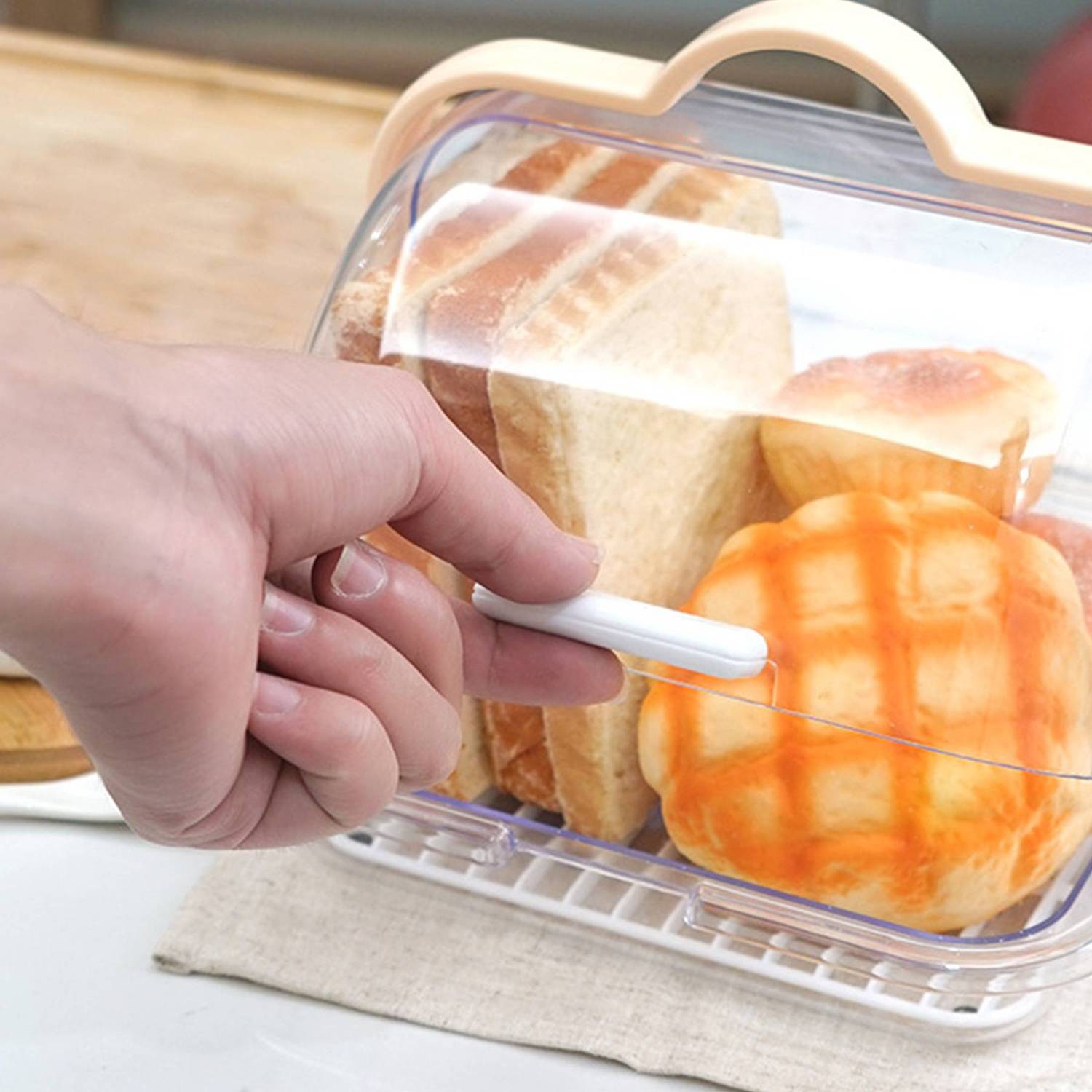 Plastic Baby Bottle Clear Storage Box w/Drain Tray 6