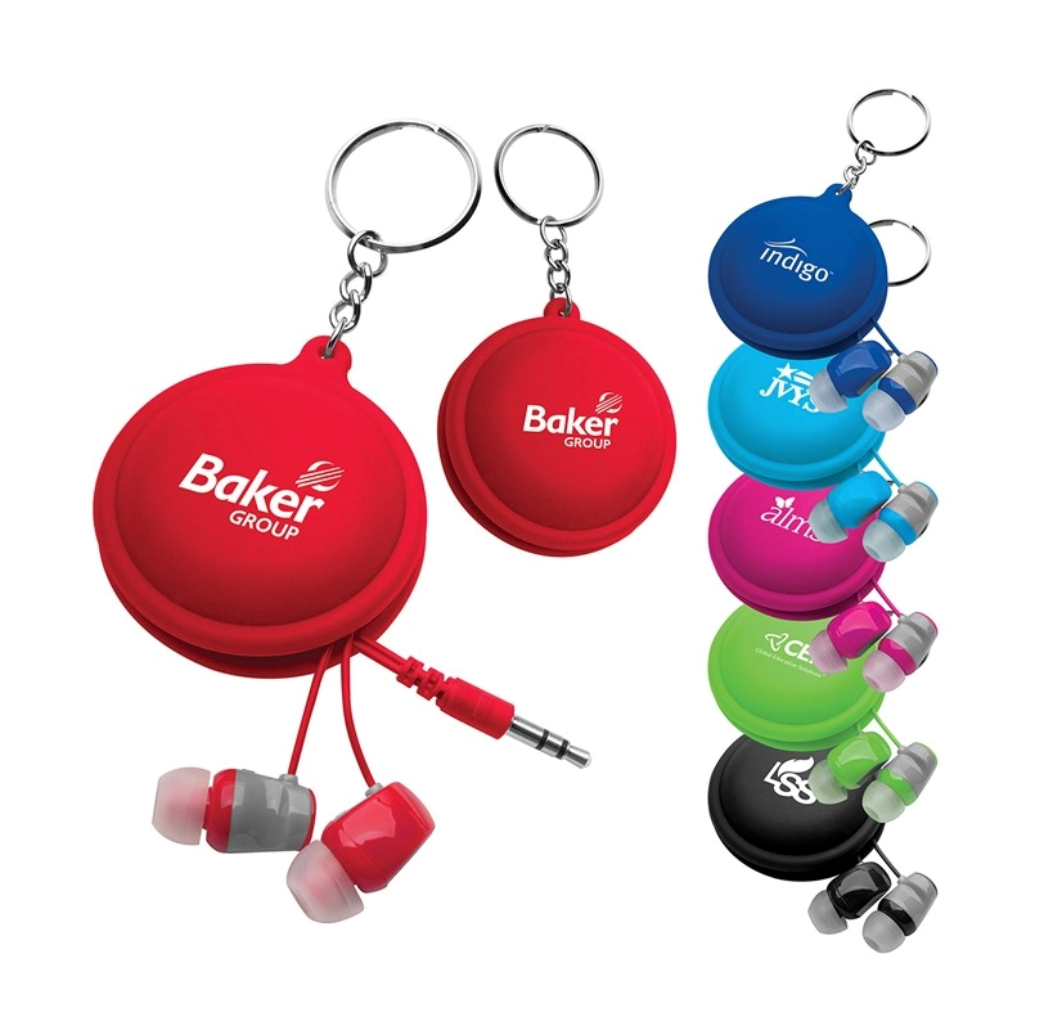Silicon key chain earbuds case 5