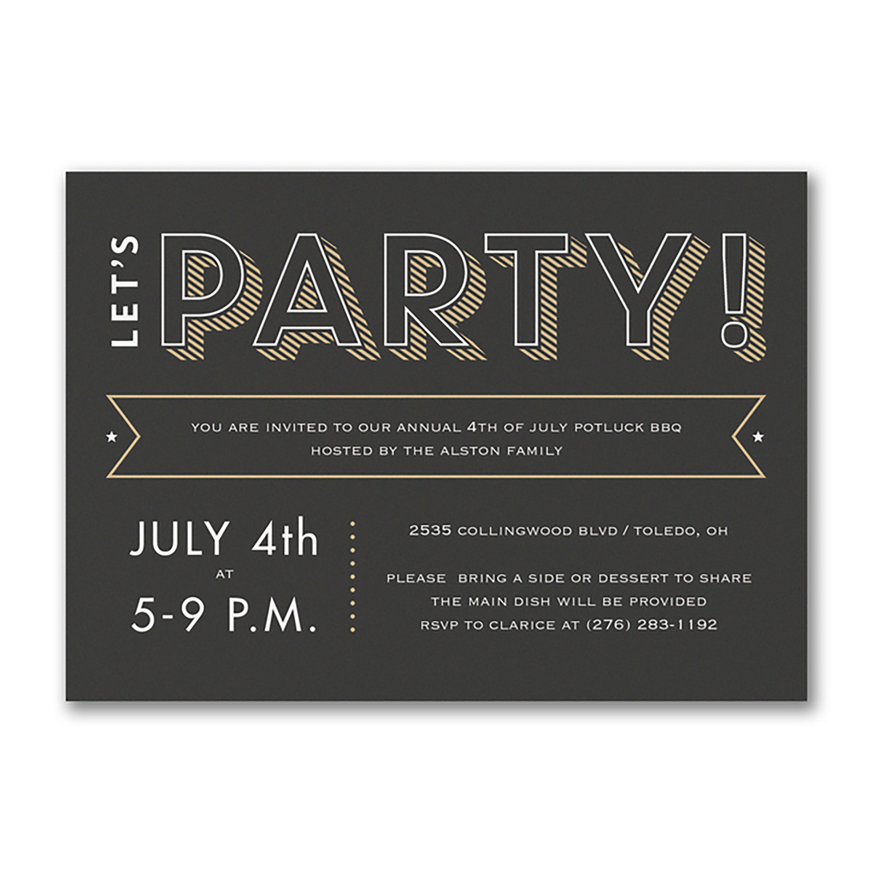 Festive Fireworks Party Invitation 2