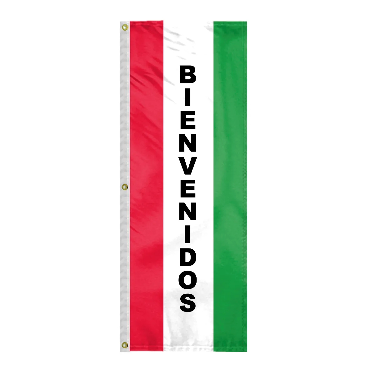 8' x 28" (3) Sewn Stripes Vertical Message Flag 9