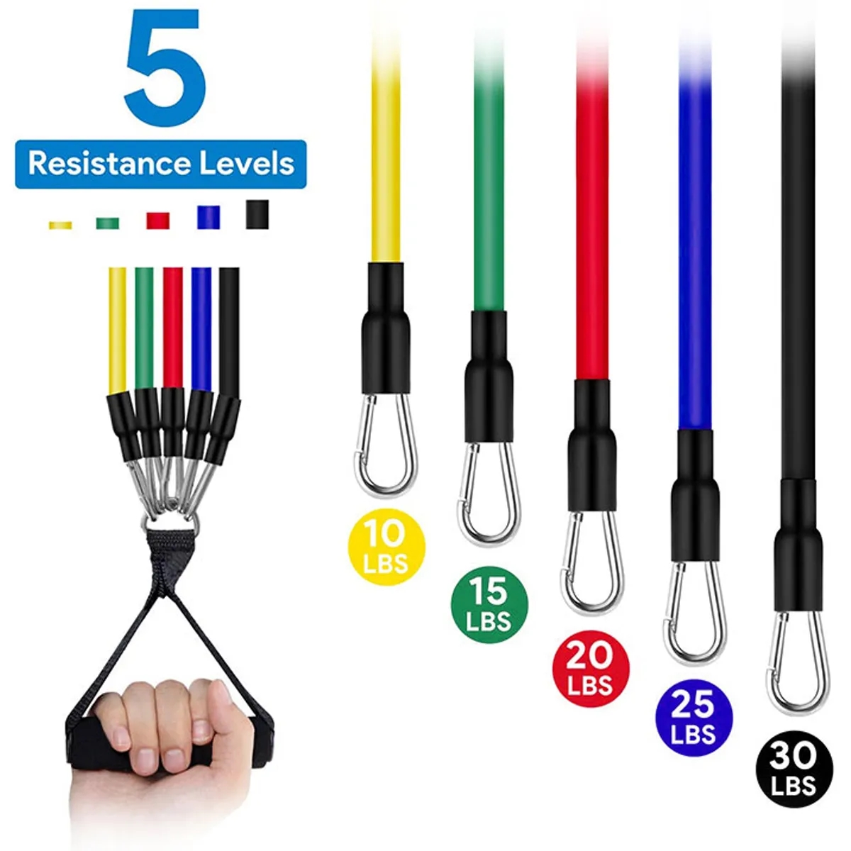 11Pcs/Set Latex Pull Rope Resistance Bands 1