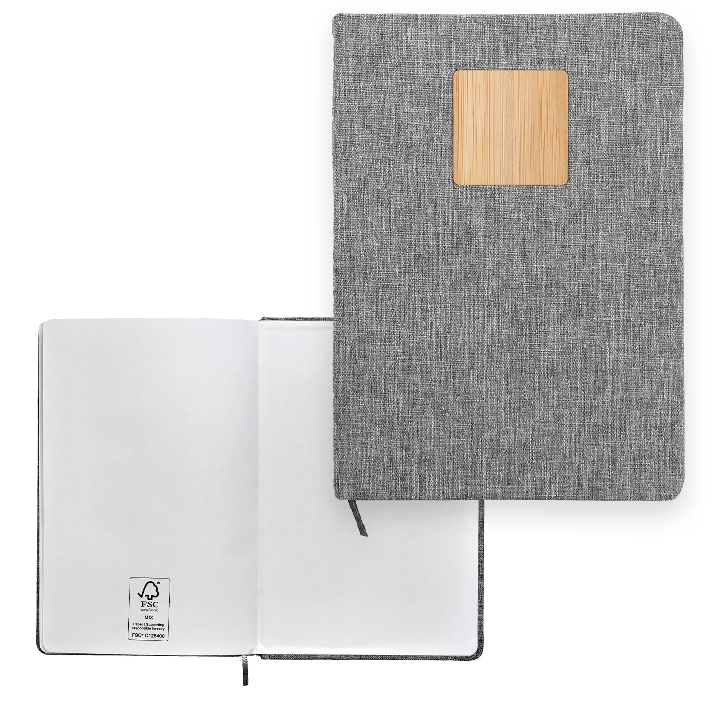 Heathered Recycled Notebook with Bamboo Accent 7