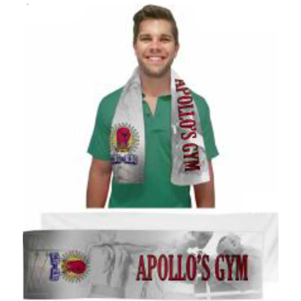 Sublimated Velour Gym Towel, 12x44 2