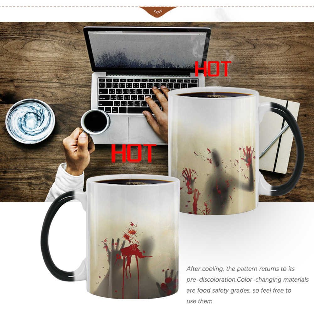 11 oz Promotional Full Color Changing Coffee Mugs 4