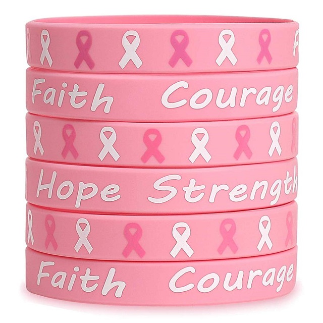 1/2 Inch Breast Cancer Printed Custom Wristband 2