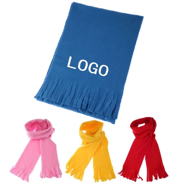 Polar Fleece Tassels Winter Scarf 13
