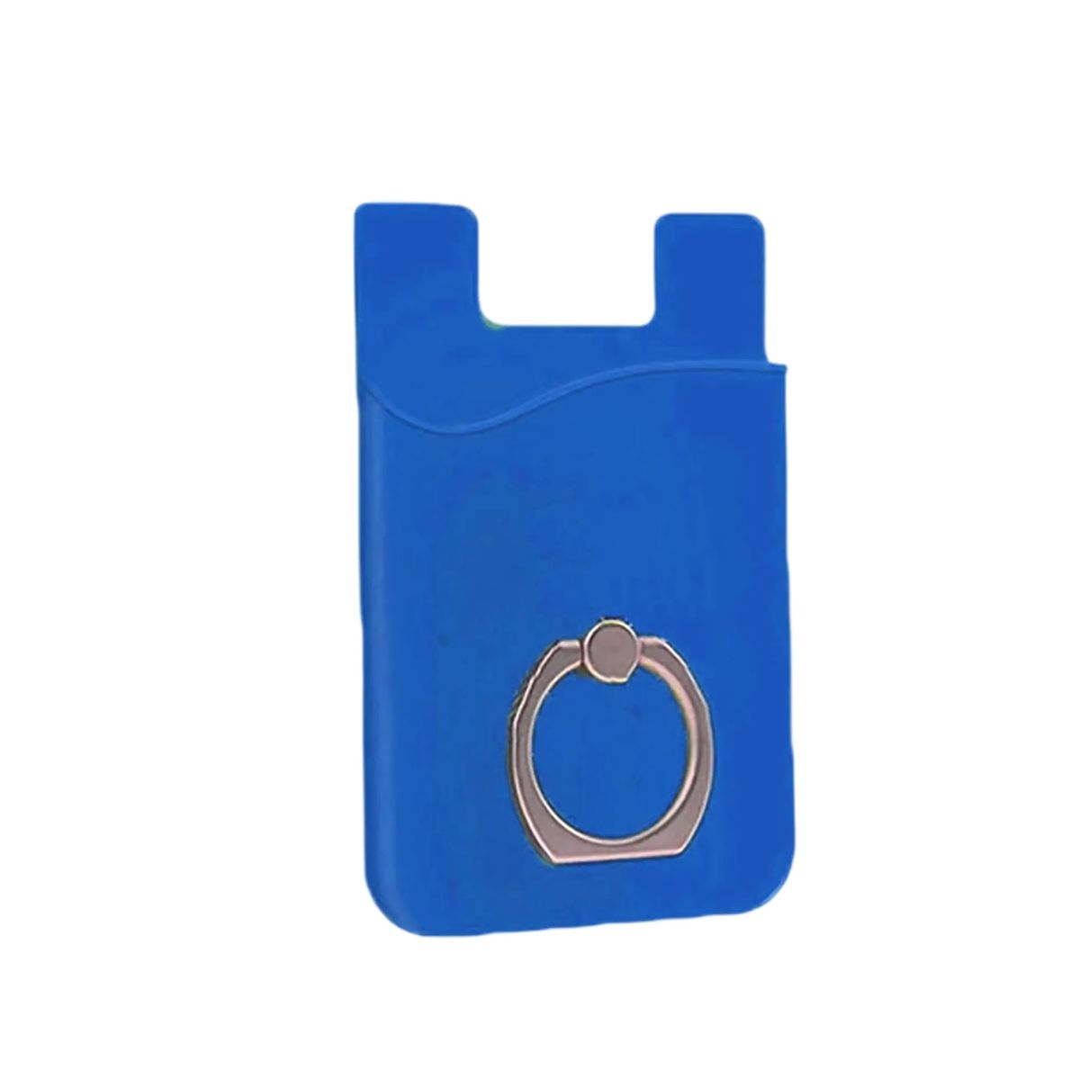 Silicone Phone Wallet Adhesive with Metal Grip Ring 4
