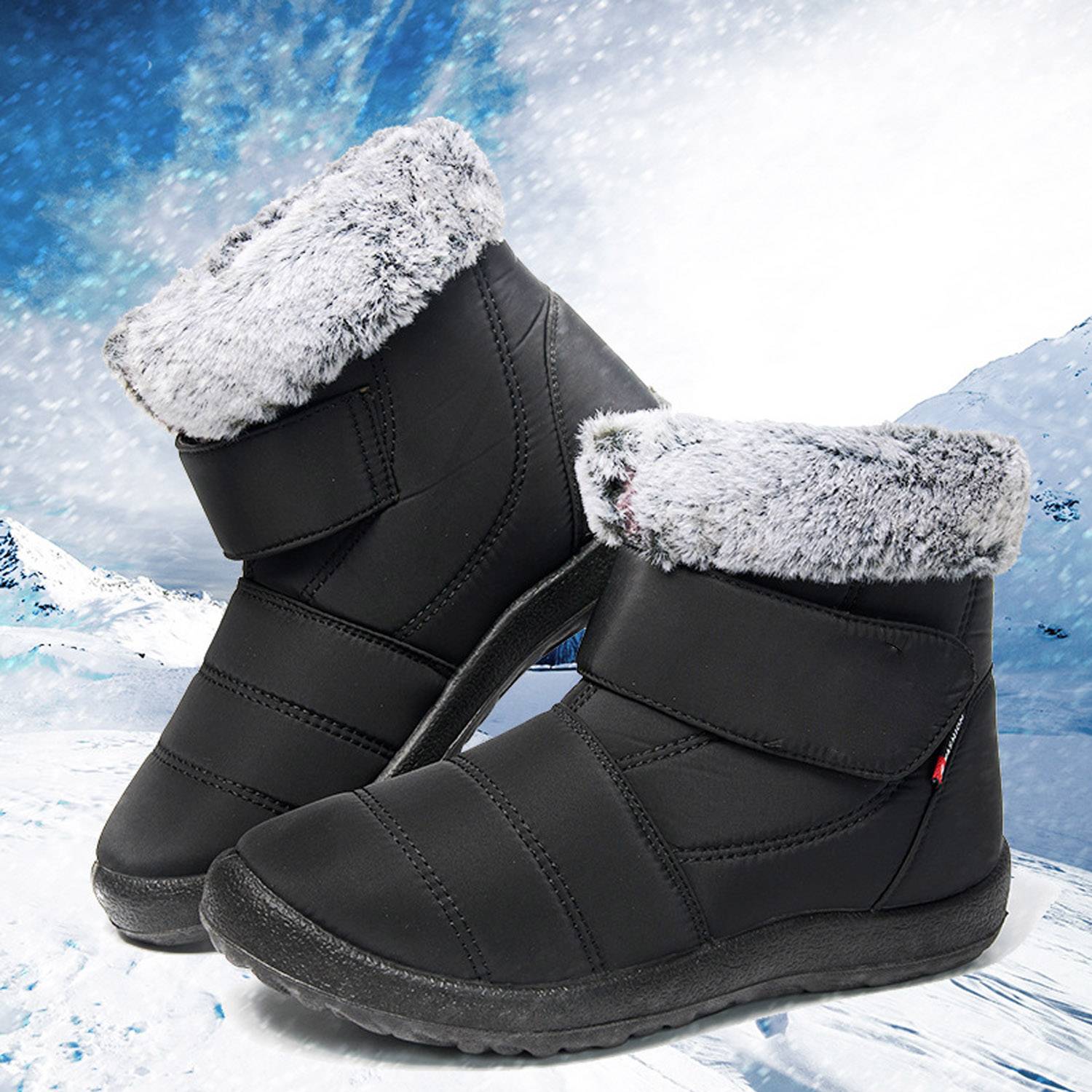 Winter Casual Waterproof Soft Bottom Plush Snow Boots 2