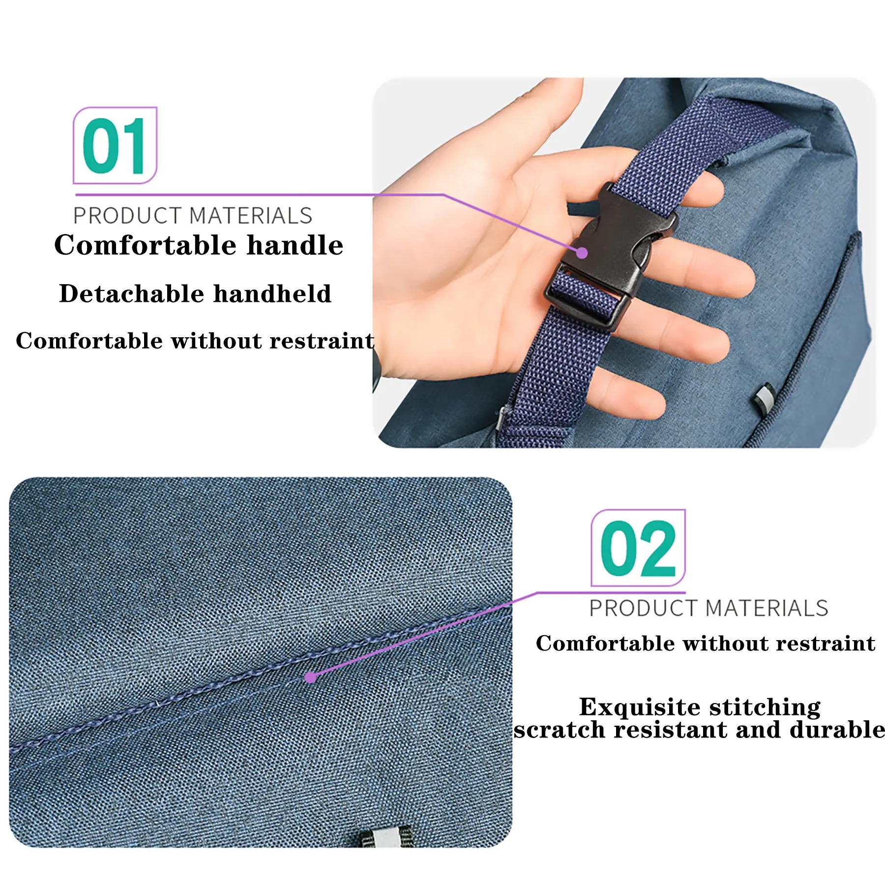 Oxford Thickened Portable Lunch Insulation Bag 7