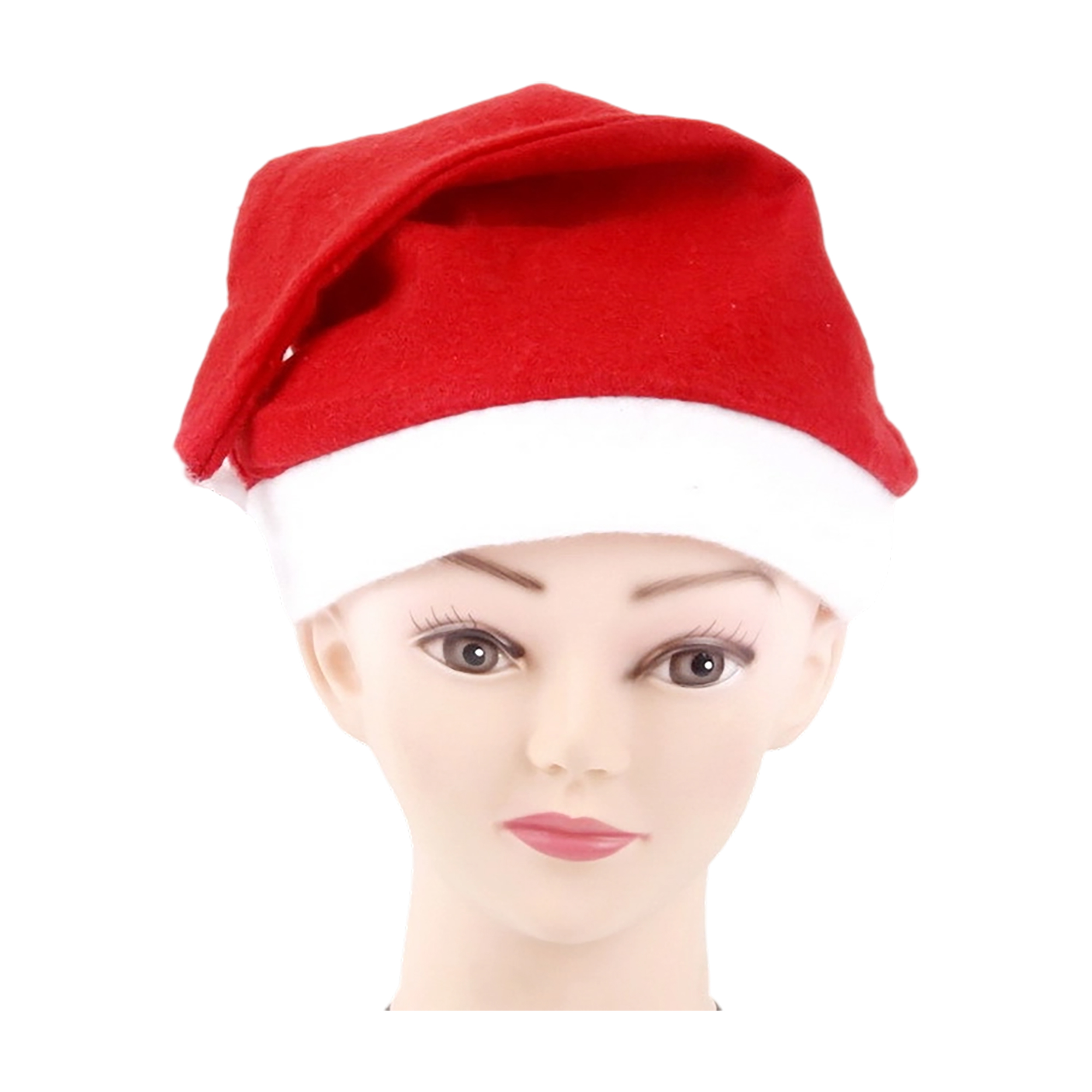 Velvet Christmas Santa Hat With Plush Liner 11.81" Width 15.75" Height 7